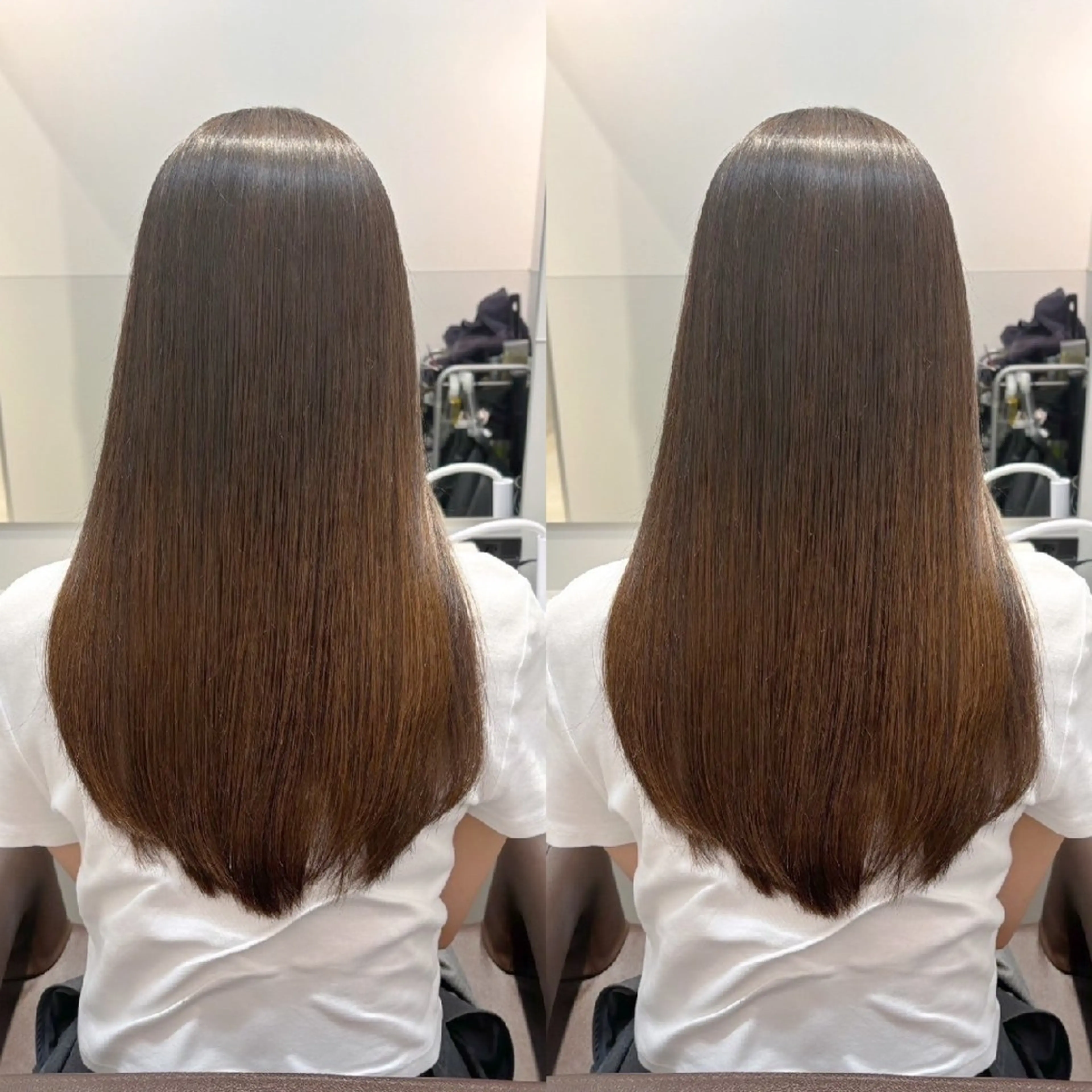 ミディアム 髪質改善 縮毛矯正 トリートメント 酸性ストレート 髪質カラー特化 akiのヘアスタイル