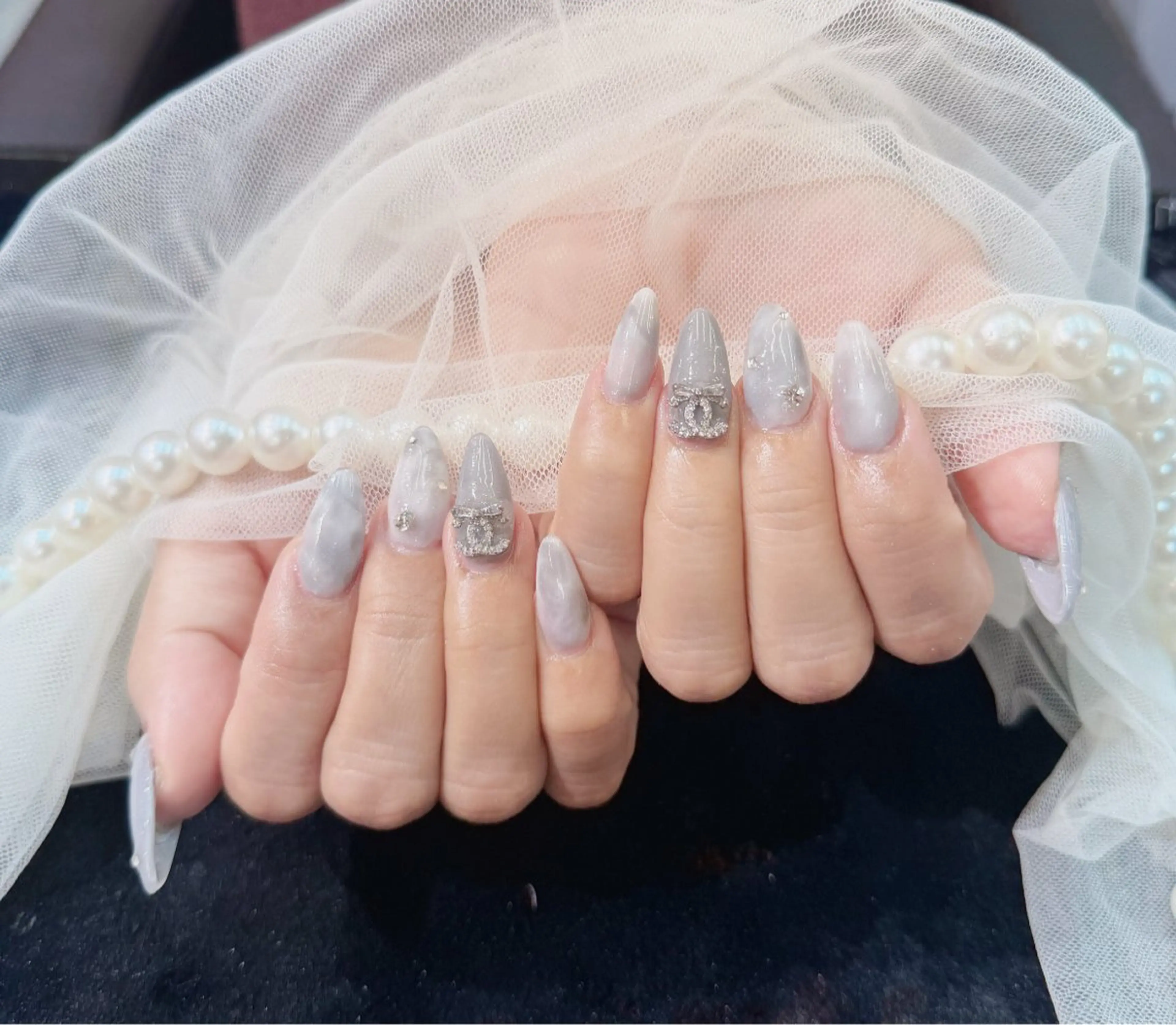 ネイル 大理石ネイル(マーブル) ハンドネイル ベスティオーラ/小竹 花香のネイルデザイン