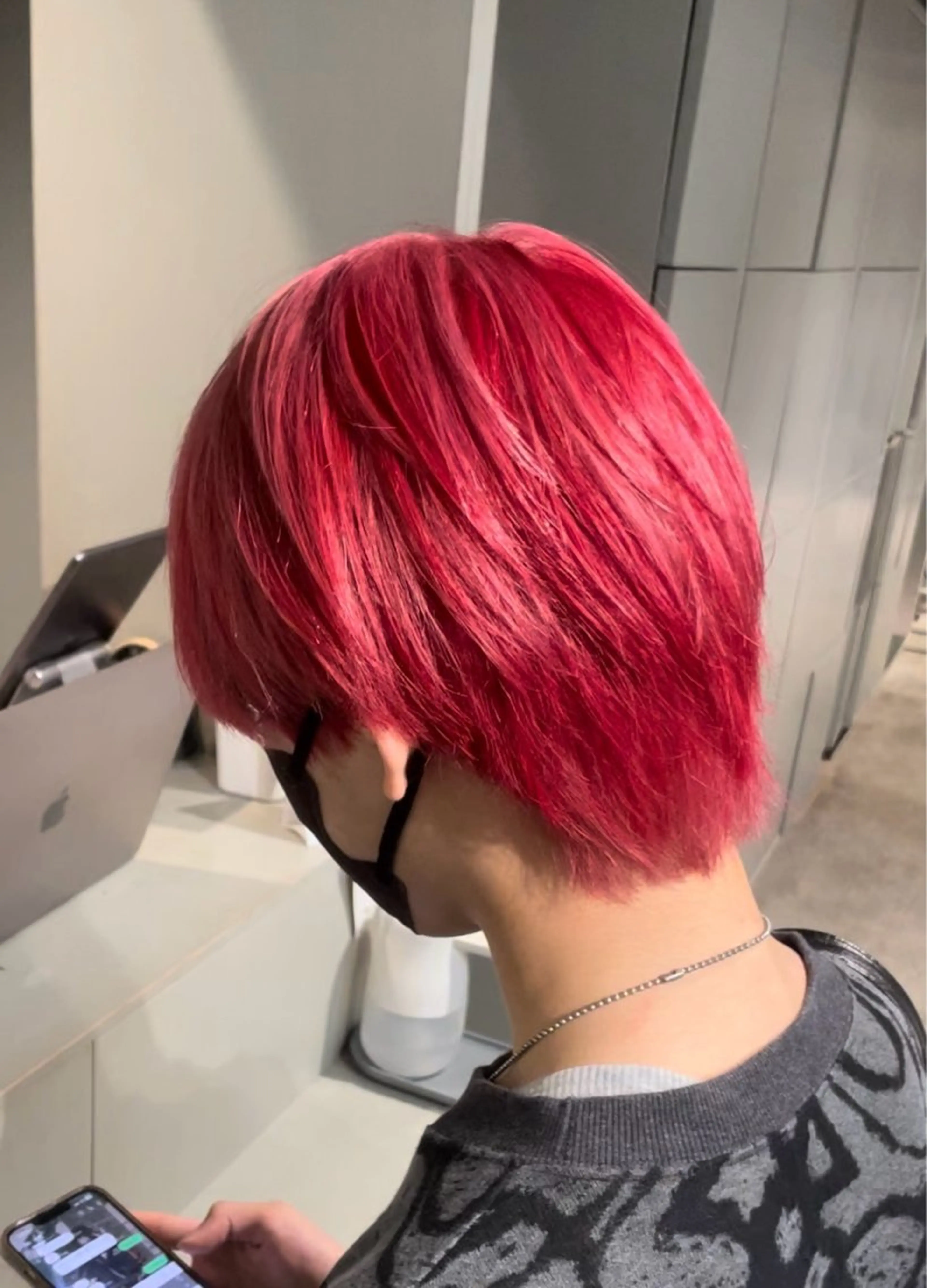 ショート メンズ マッシュ 髪質改善ブリーチ 森崎雄斗のヘアスタイル