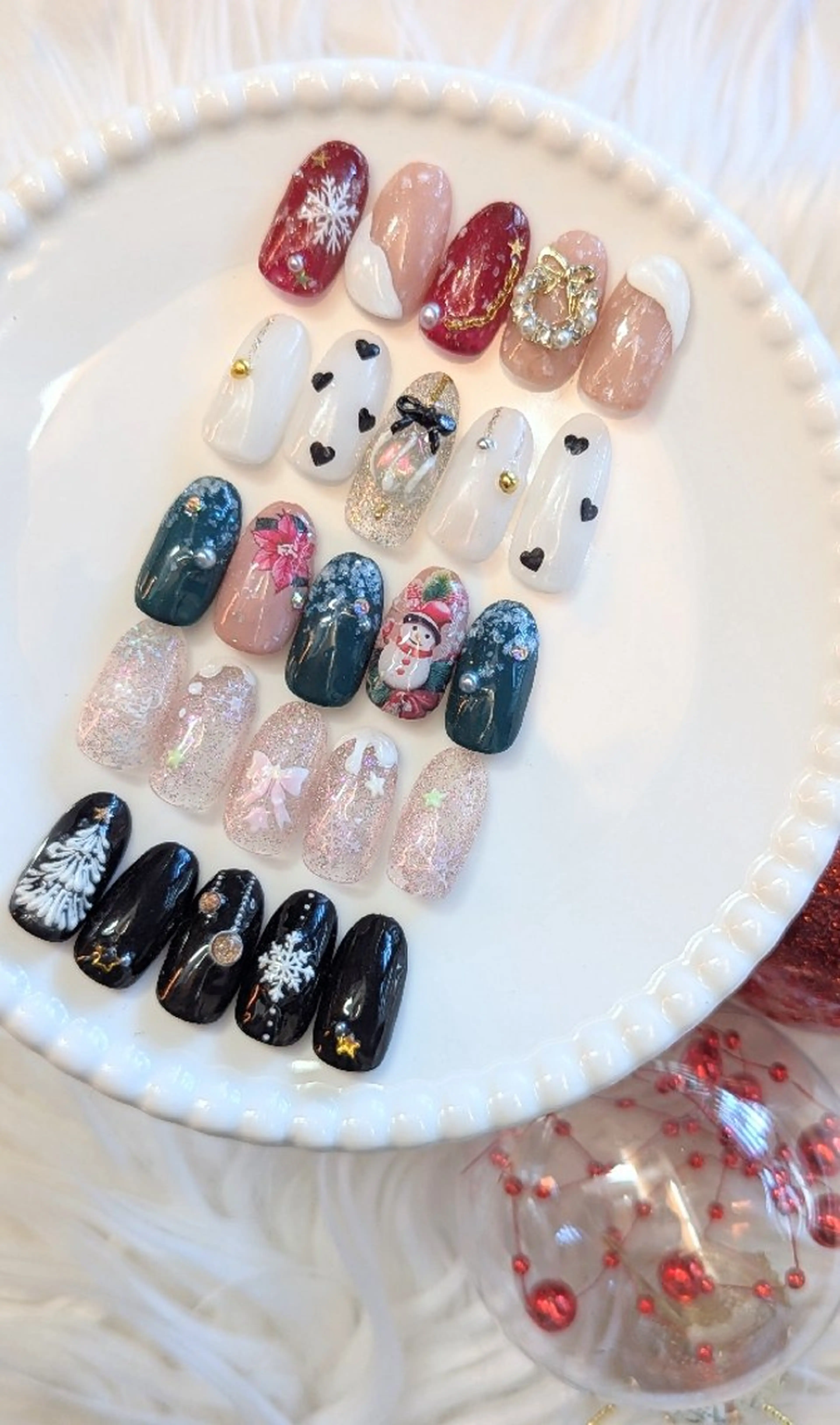 ネイル 冬ネイル クリスマス ハンドネイル aycnail 　Ayakaのネイルデザイン
