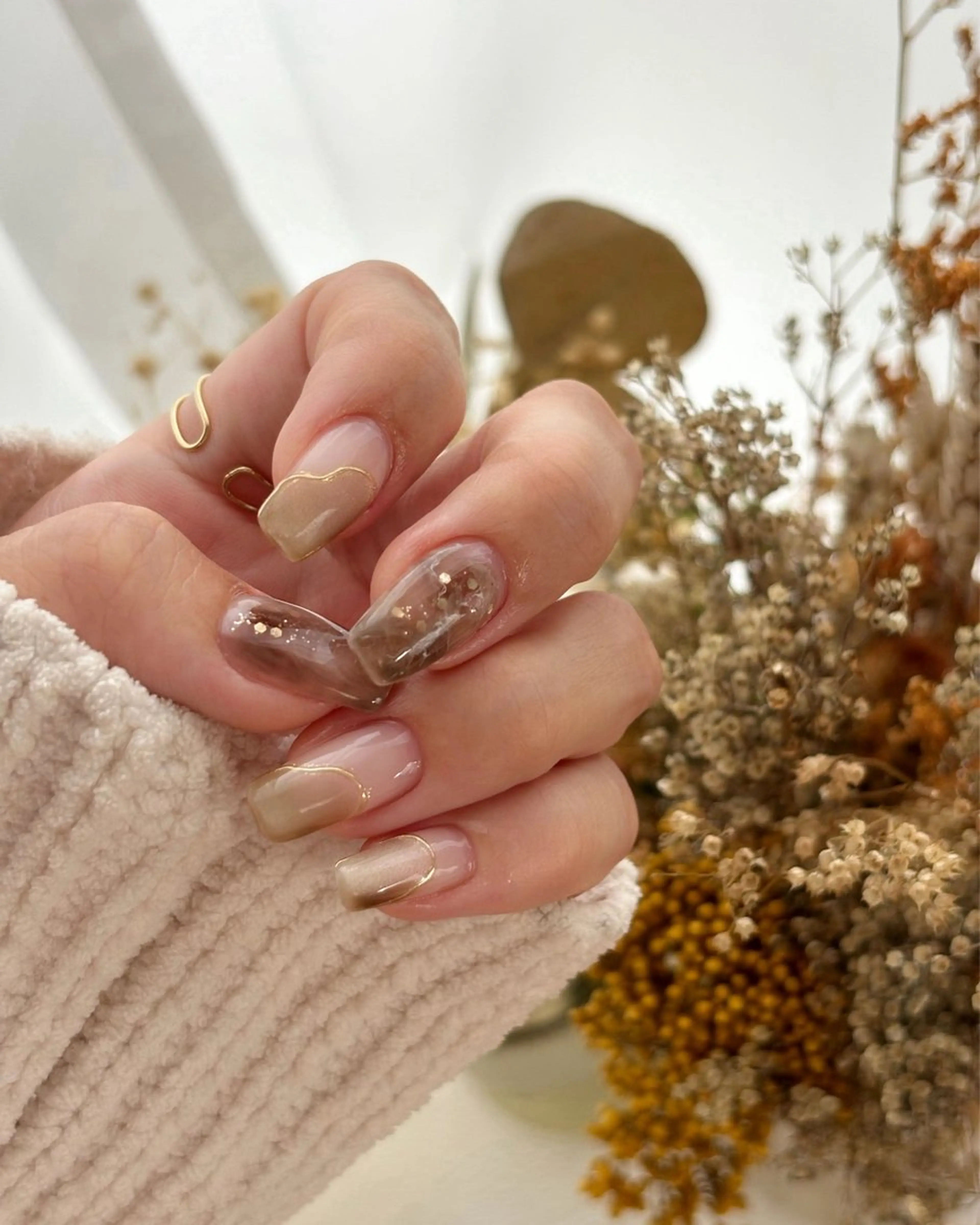 ネイル マグネットネイル ミラーネイル nail salon runoのネイルデザイン