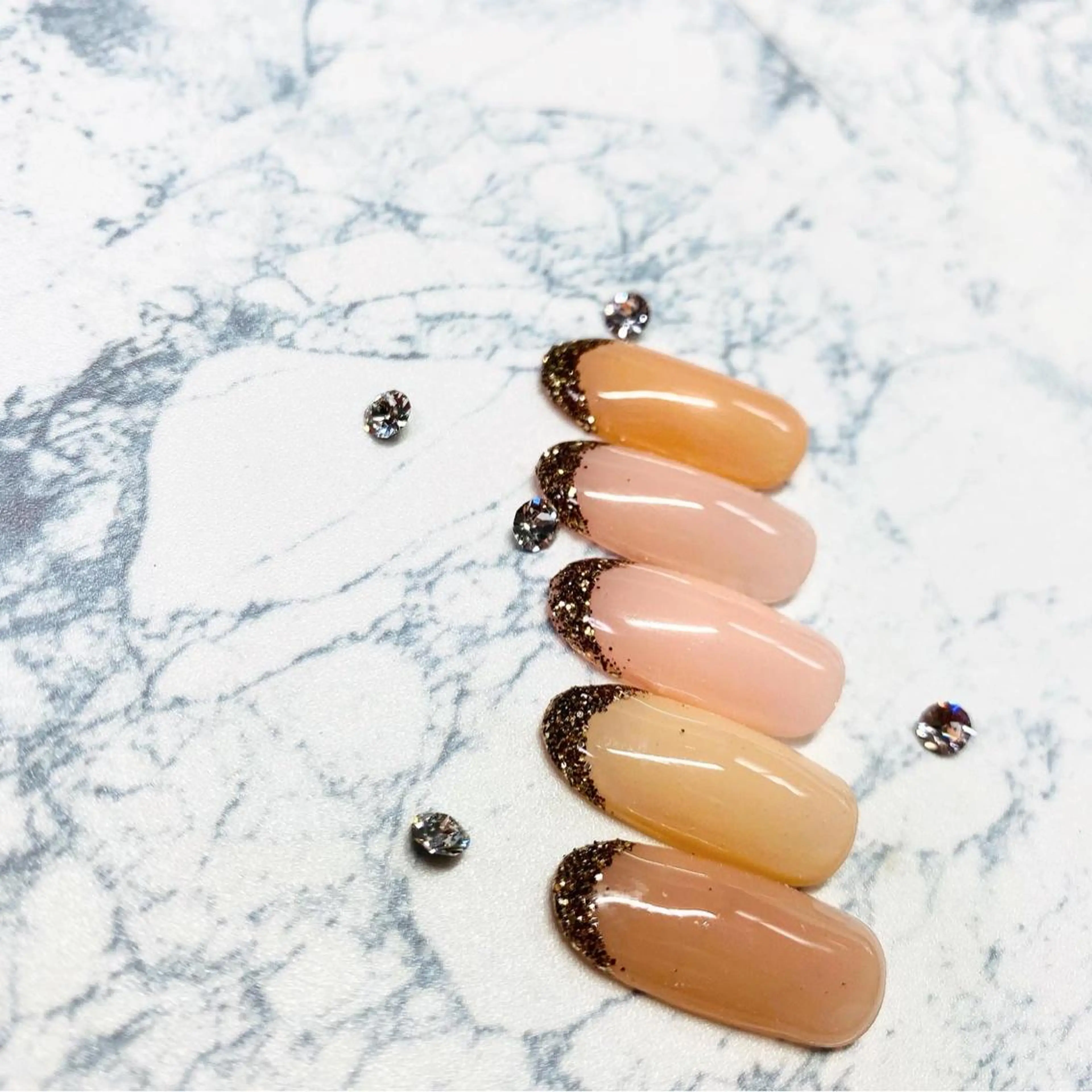 ネイル フレンチネイル ラメ(グリッター) nail salon "a"のネイルデザイン