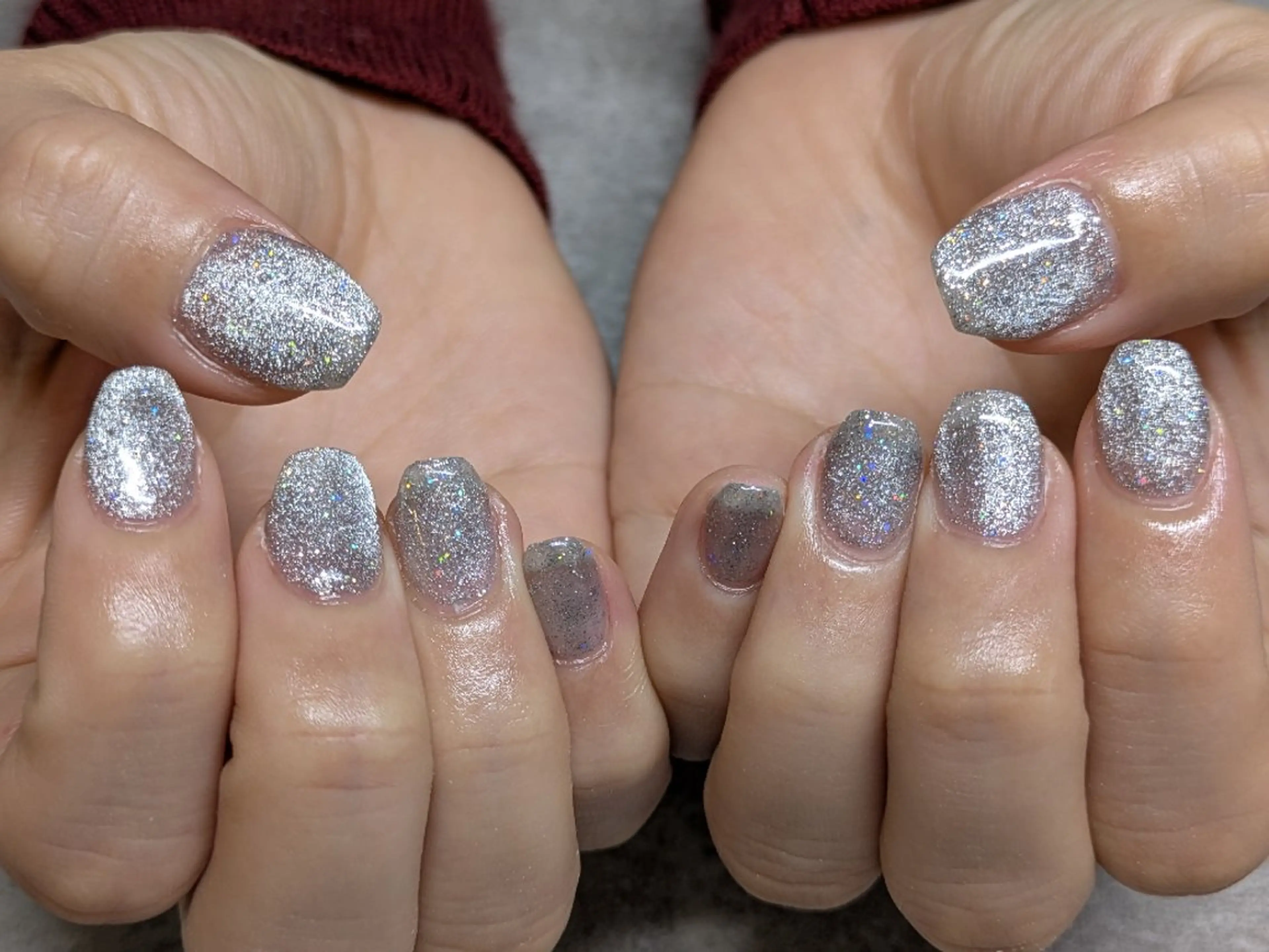 ネイル フラッシュネイル フラッシュマグ キラキラネイル ハンドネイル ニュアンスネイル 【新宿三丁目】AMIのネイルデザイン