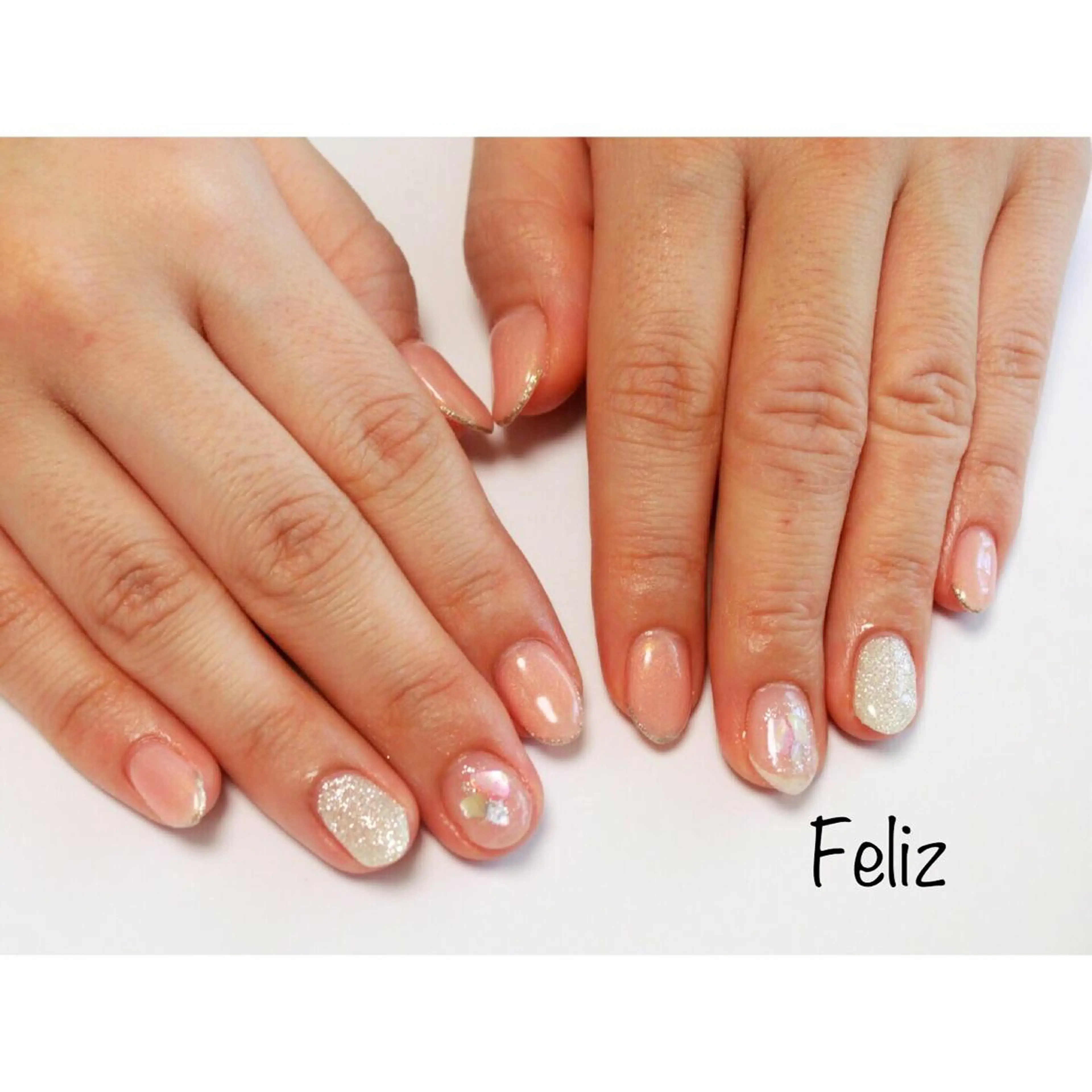 ネイル 痛ネイル/ワンホン/ フィルイン/長さだしのネイルデザイン