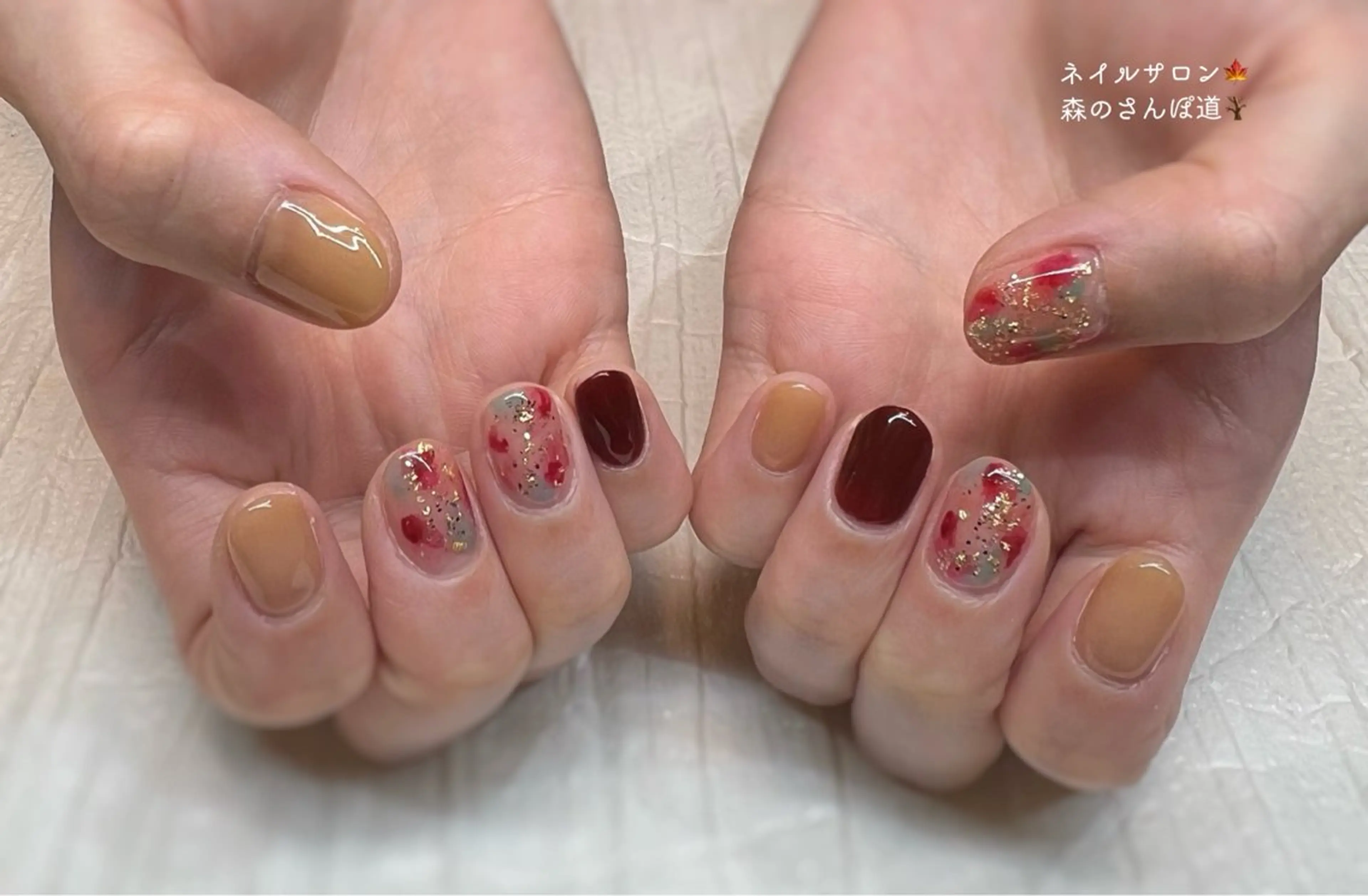 ネイル ハンドネイル 森のさんぽ道所属・ショートネイル 森のさんぽ道のネイルデザイン