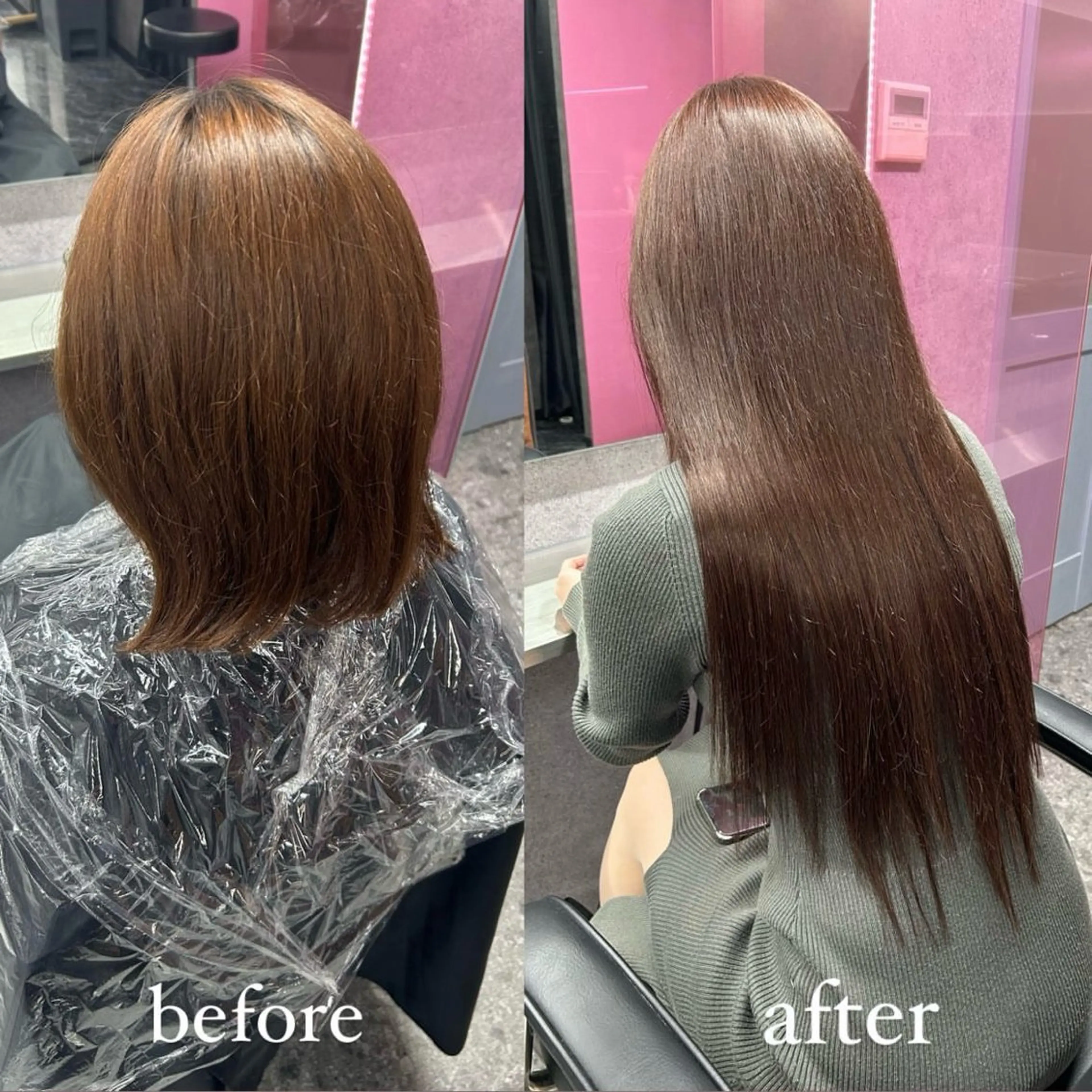 ロング カラー エクステ ヘアカラー エクステ LANDS所属・nanaka 🤍韓国ワンホンヘアのヘアスタイル