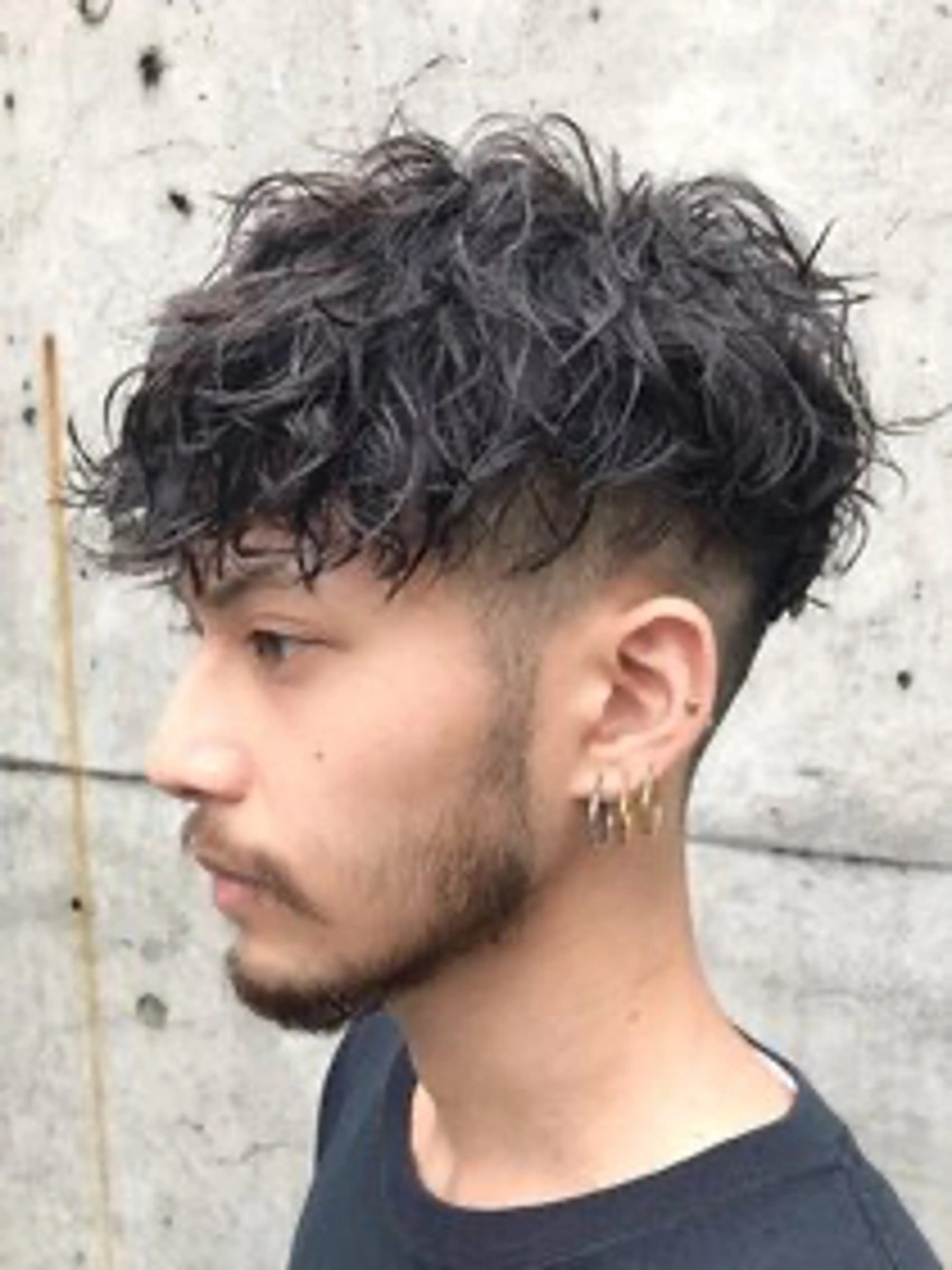 ミディアム パーマ メンズ カット パーマ fifth 渡部竜馬のヘアスタイル