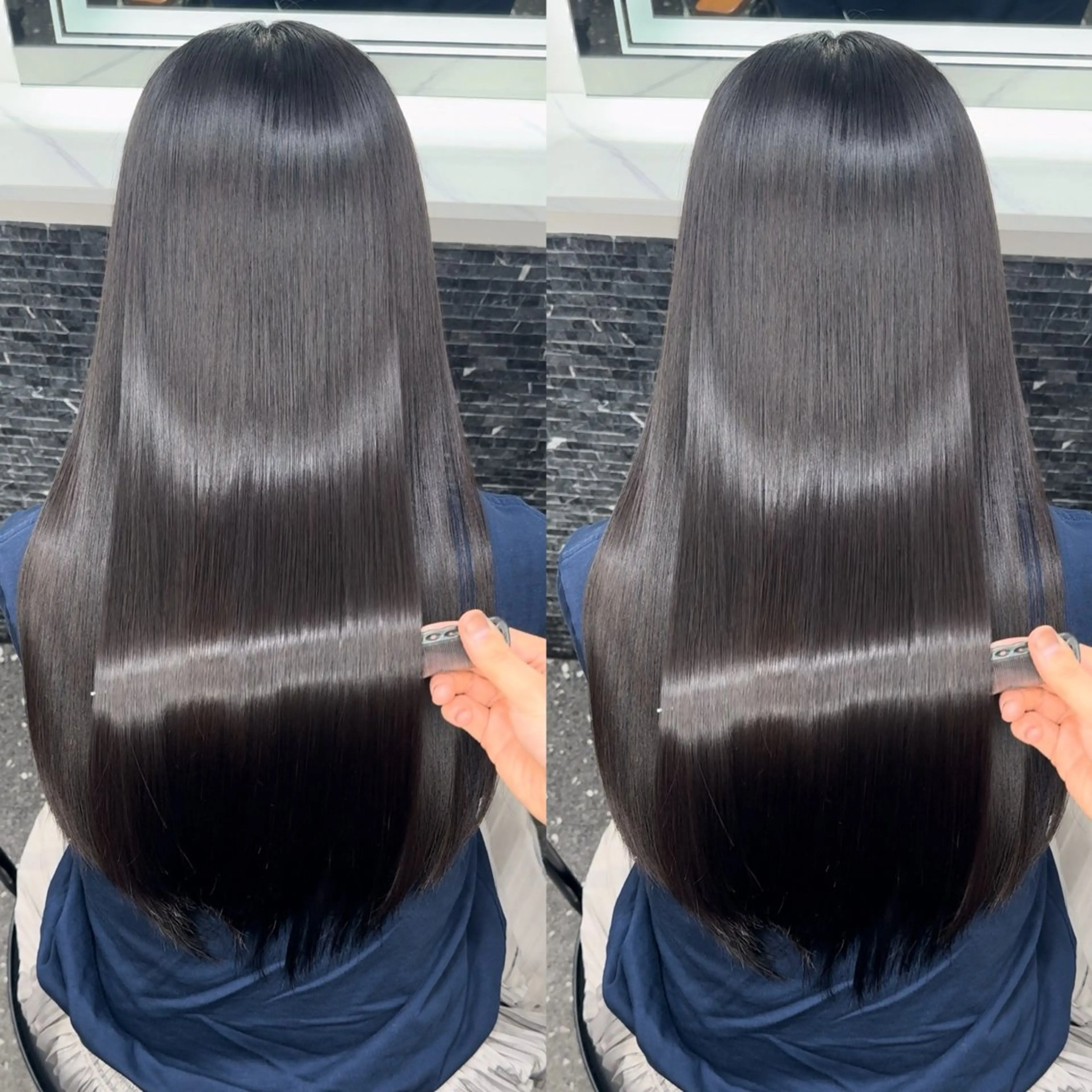 ロング カラー ブリーチ 髪質改善 縮毛矯正 トリートメント カット ヘアカラー トリートメント 髪質改善女性支持率 Ｎｏ．1💍yasuのヘアスタイル