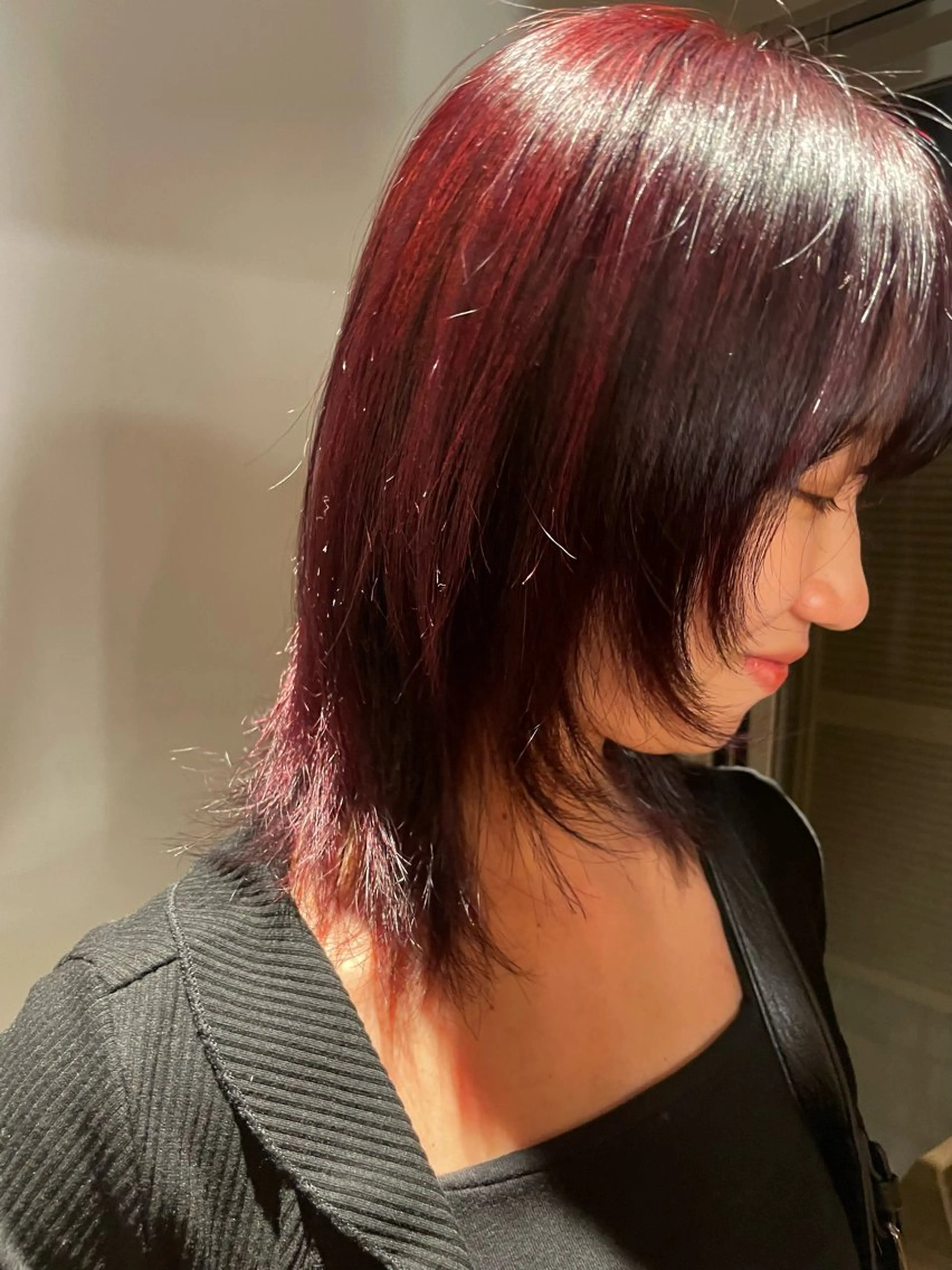 ミディアム 🍁レイヤー.ニュア ンスパーマ.🍁陸来のヘアスタイル