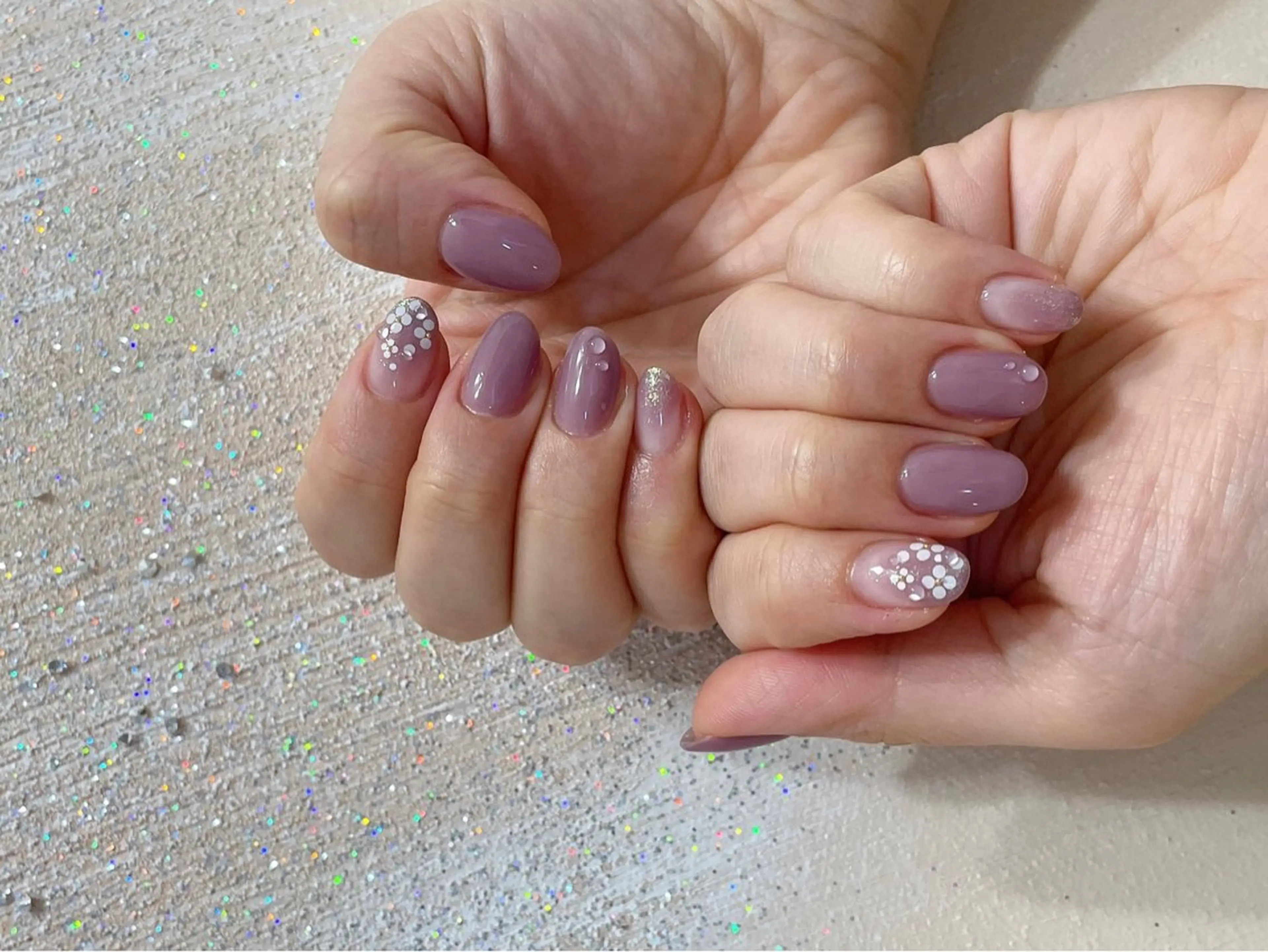 ネイル オーロラネイル フットネイル フレンチネイル ジェルネイル マグネットネイル ハンドネイル Mogu nail 二子玉川のネイルデザイン