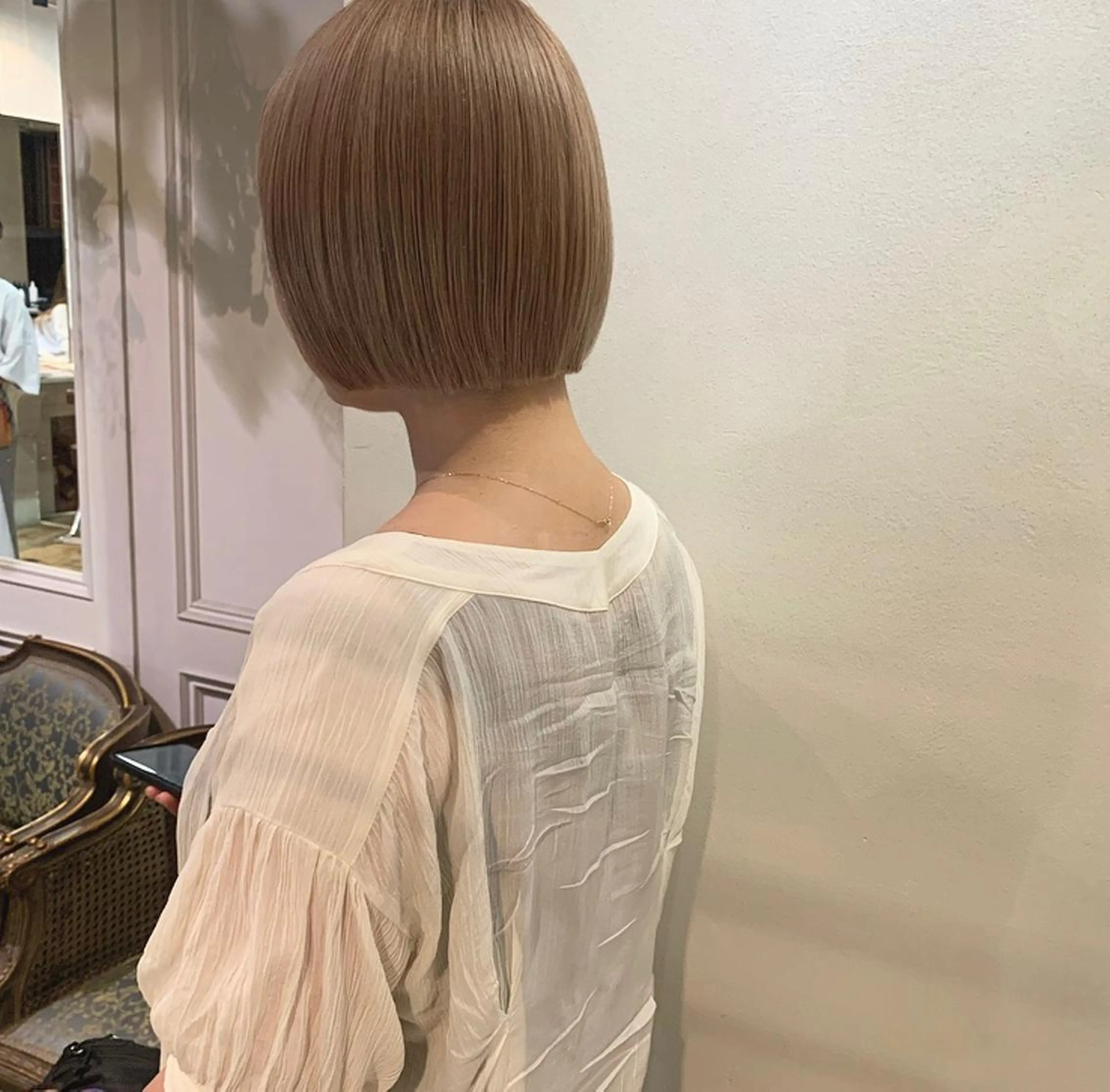 ショート カラー ベージュカラー ボブ ベージュ🤎透明感 カラー🤎anriのヘアスタイル