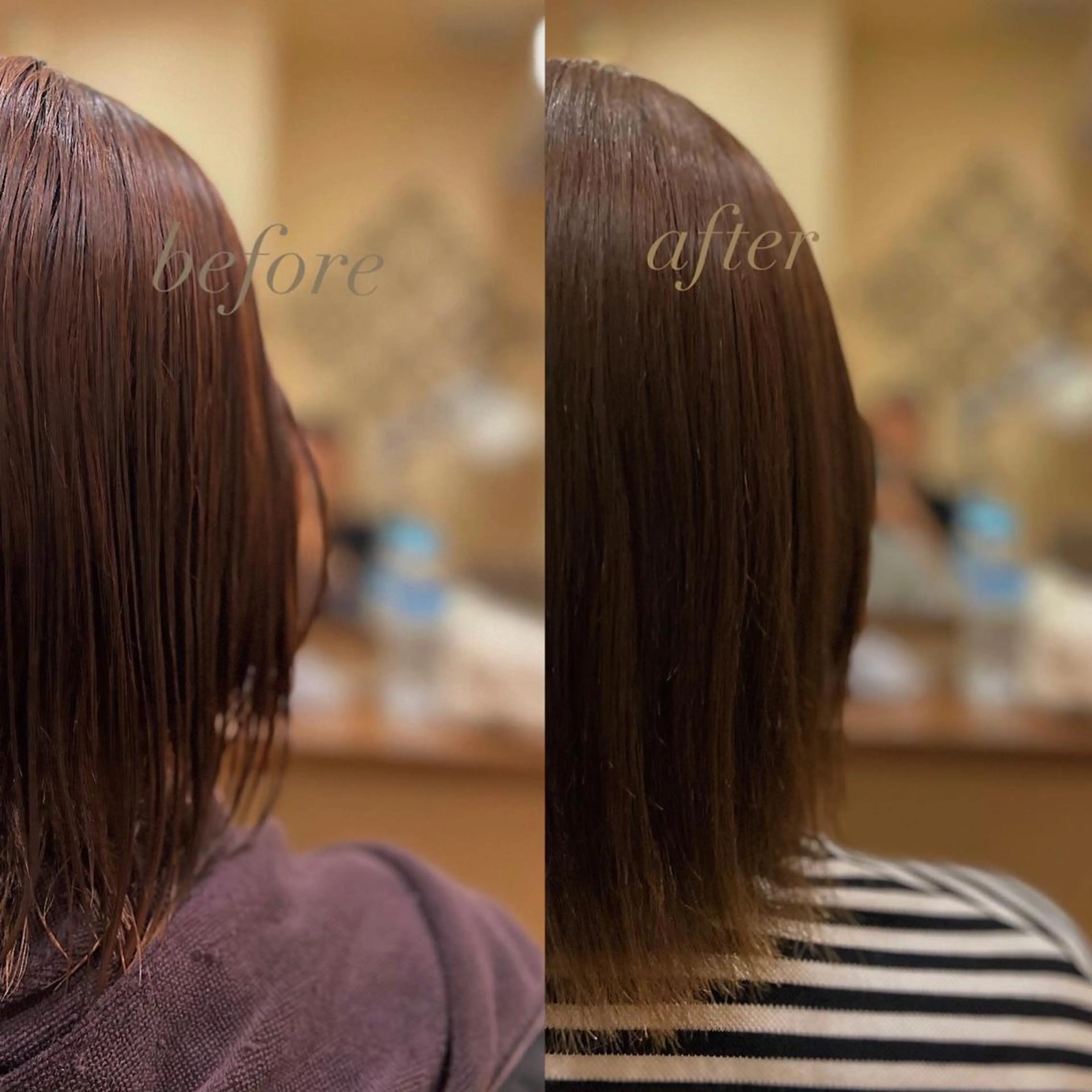 ミディアム 縮毛矯正 biss所属・真 帆のヘアスタイル