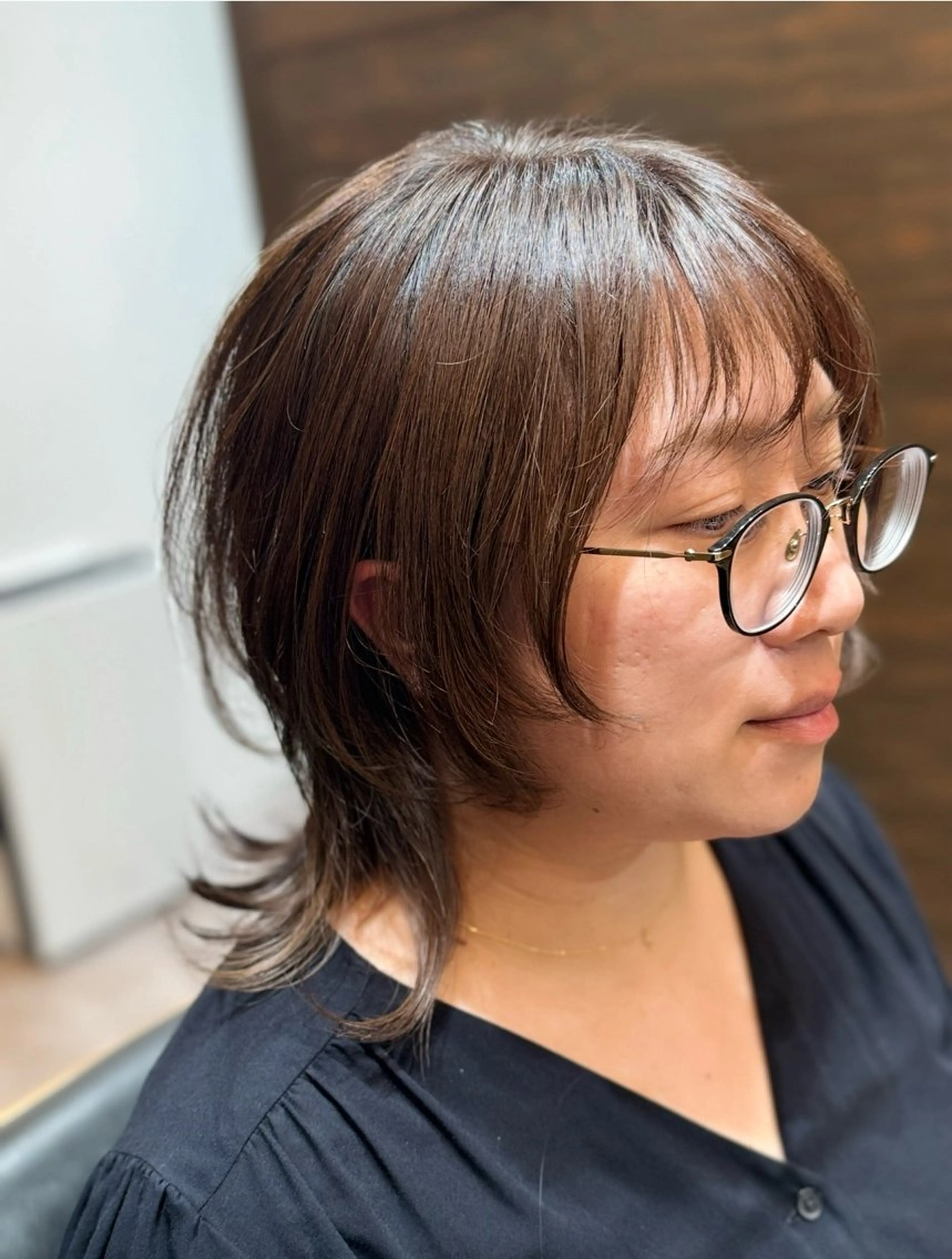 ミディアム カラー ウルフカット カット RUMI CLAIR(リノカヒリ内)所属・すがわら るみのヘアスタイル