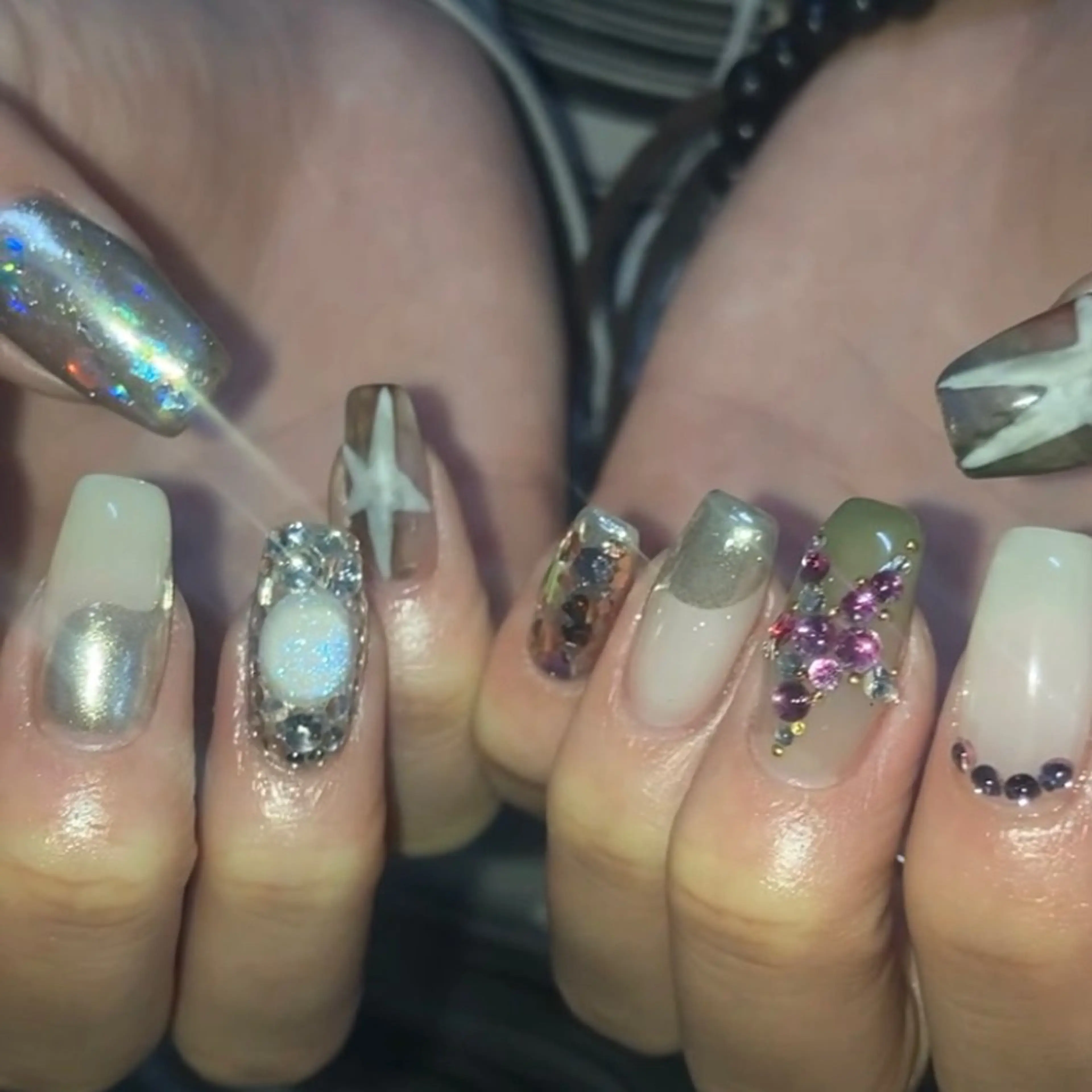 ネイル ハンドネイル フットネイル kana/モード ・グランジ໒꒱のネイルデザイン