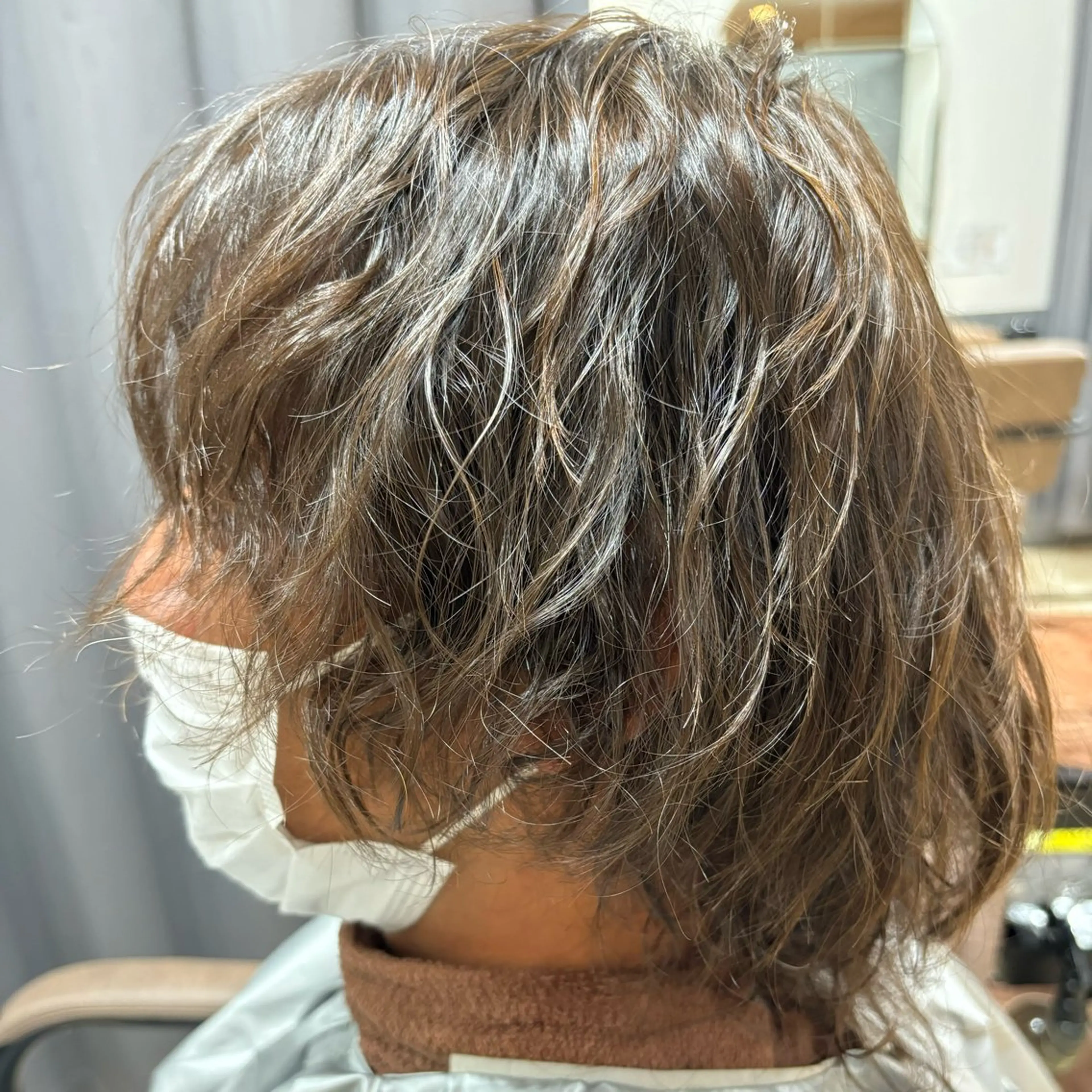 セミロング パーマ メンズ メンズパーマ セミロングパーマ スパイラルパーマ 竹内 滉太のヘアスタイル