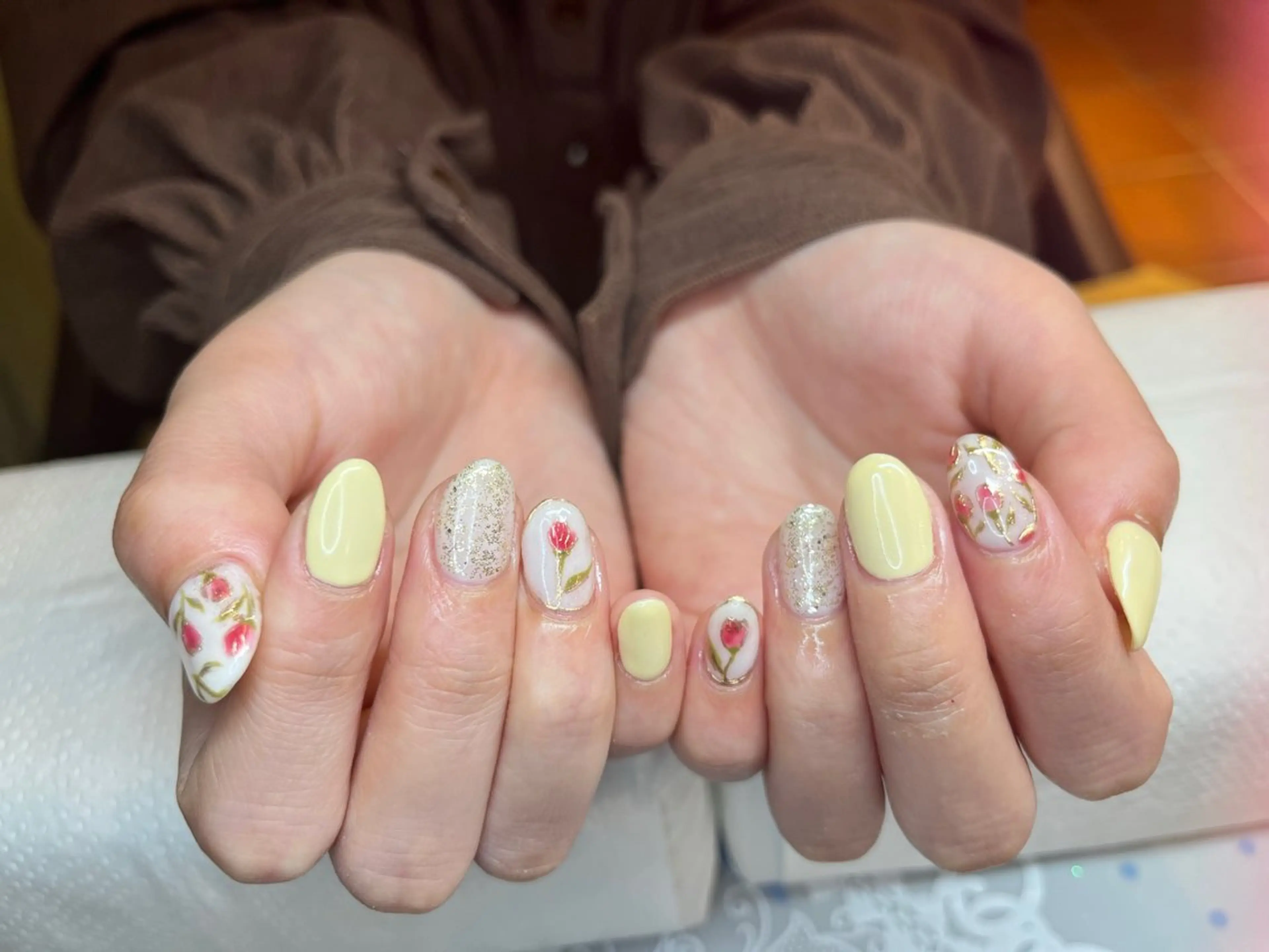 ネイル アートネイル オフィスネイル ワンカラーネイル ショートネイル ネイルサロン　リリーブランシュ所属・森 瑞紀のネイルデザイン