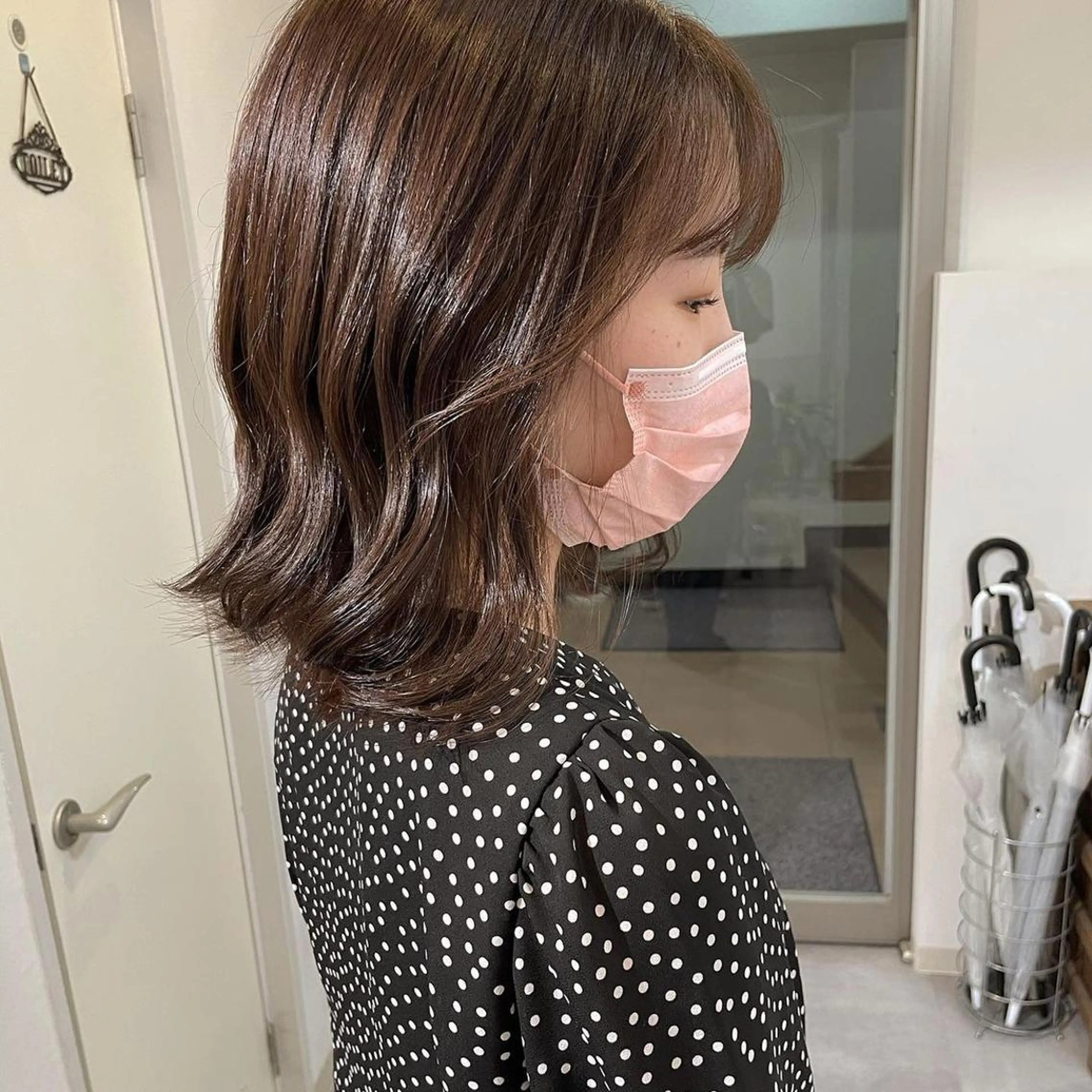 ミディアム カラー 髪質改善 Noe心斎橋店のヘアスタイル