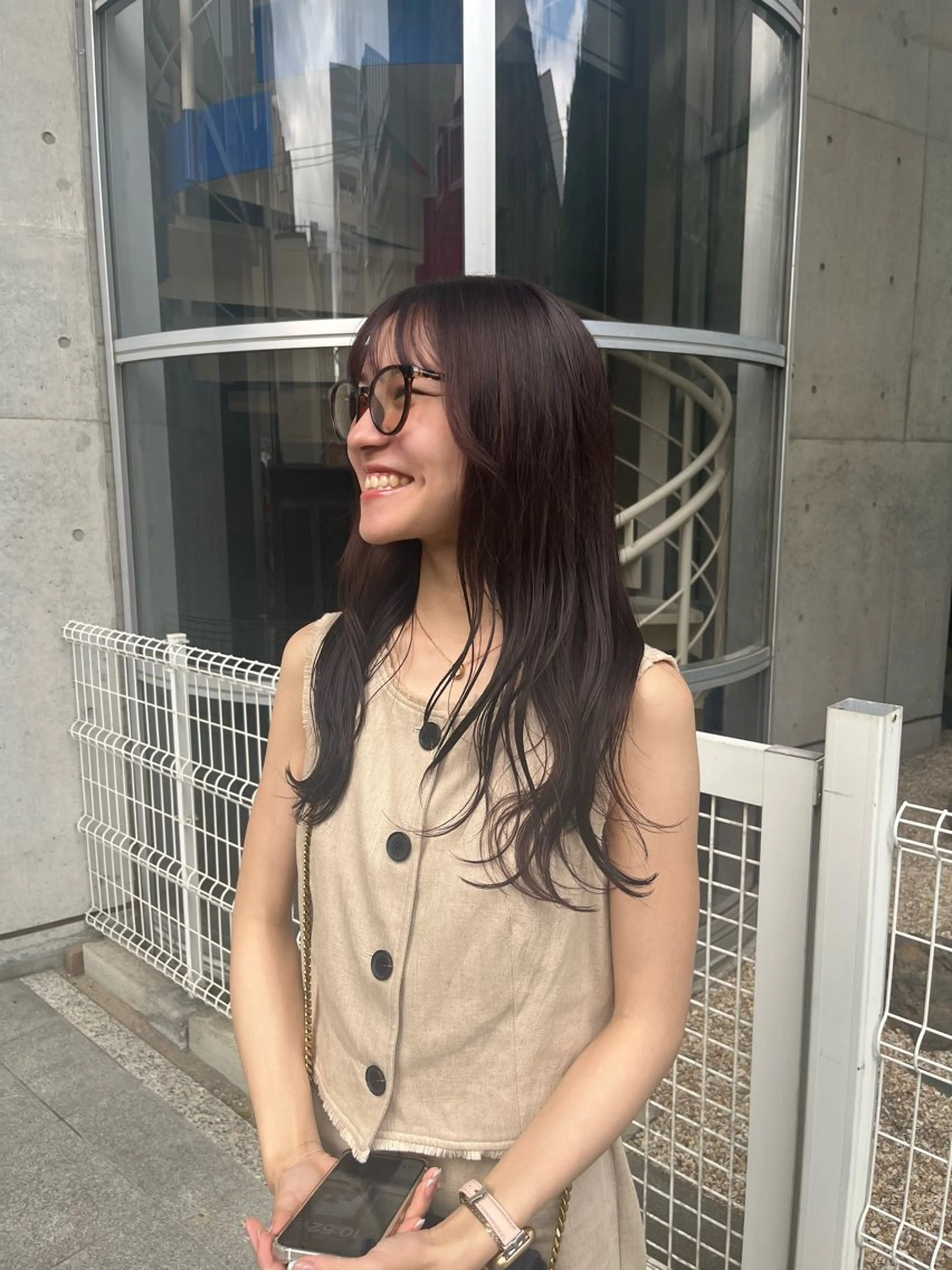 ロング カラー 顔周りカット レイヤーカット ARUE所属・SATO KUREA ✨のヘアスタイル