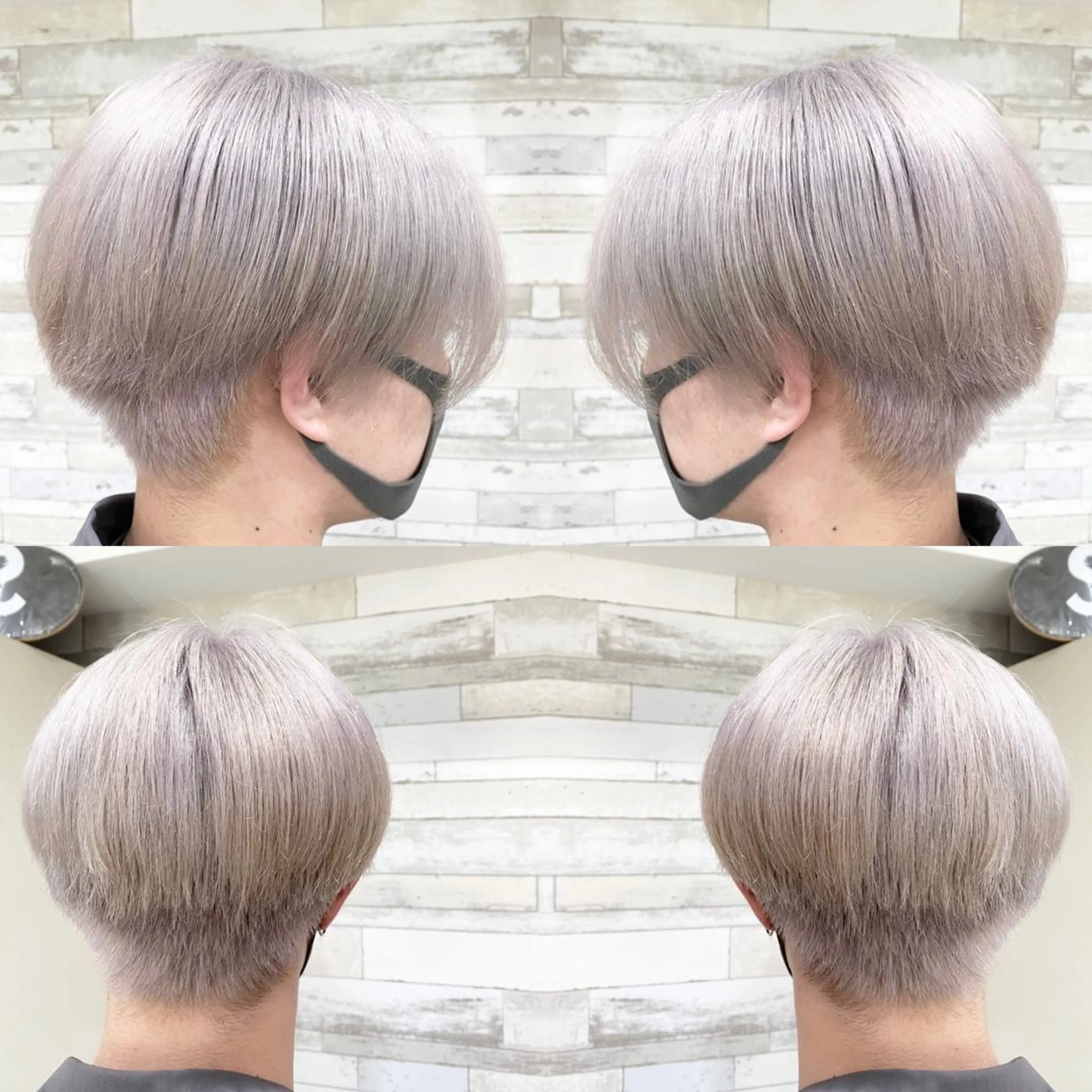 ショート カラー メンズ ヘアカラー トリートメント "PEPPU "所属・派手髪、ハイトーン ショートヘアShinのヘアスタイル