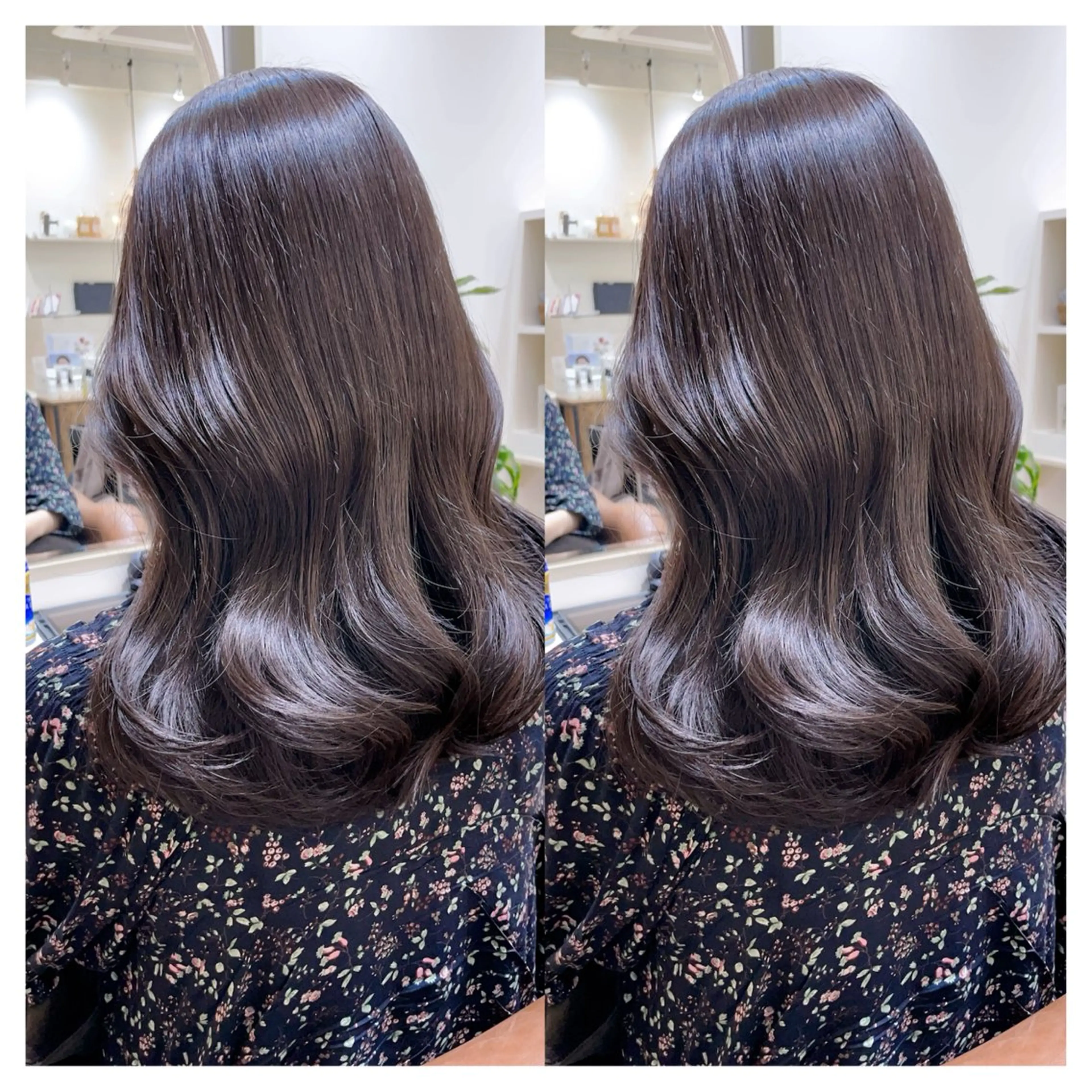 セミロング カラー カット ヘアカラー トリートメント 村山 茉衣のヘアスタイル