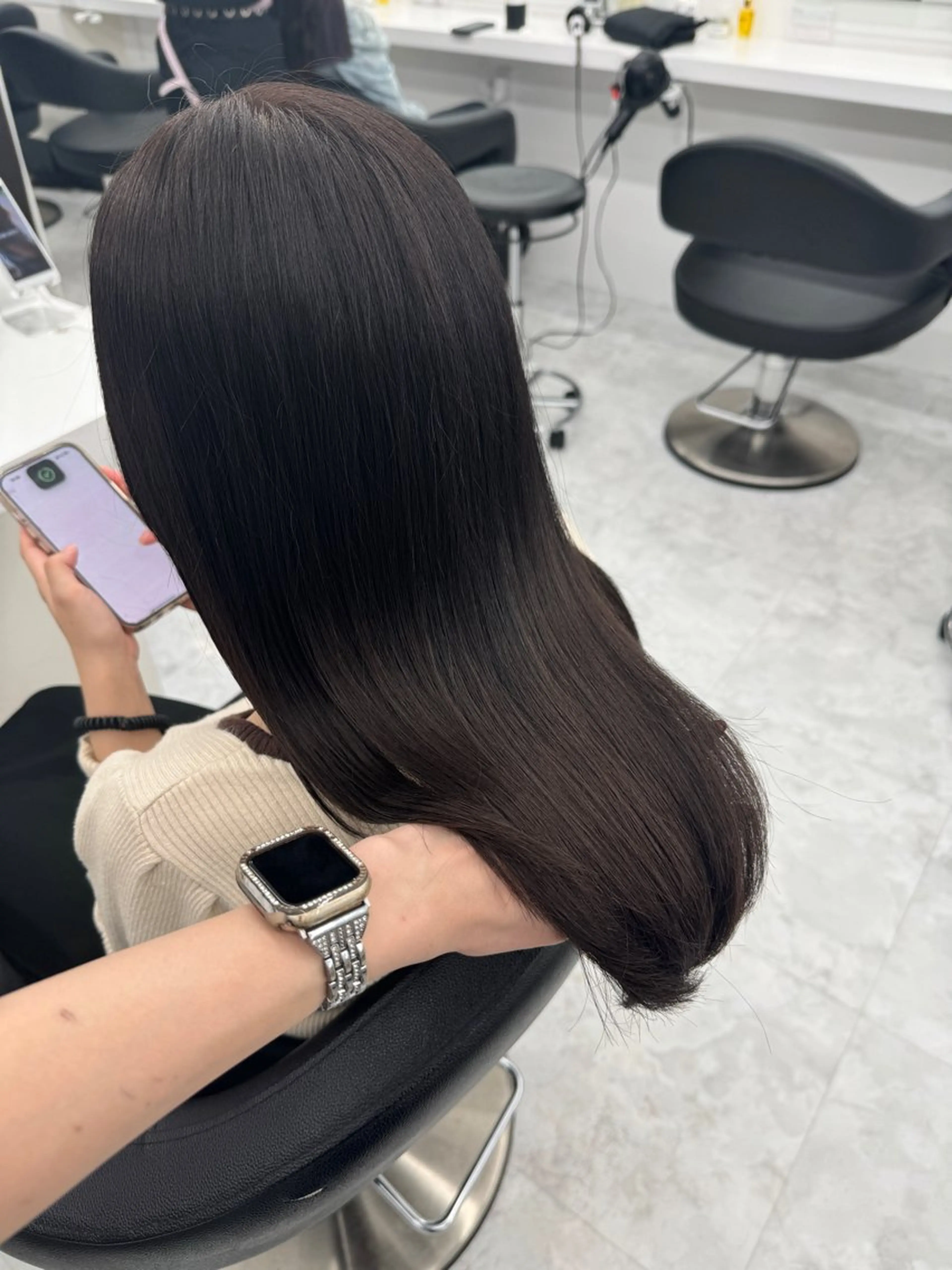 ロング カラー カット ヘアカラー トリートメント ヘッドスパ ヘアセット 💖透明感カラー＆暗 髪専門💖Akariのヘアスタイル