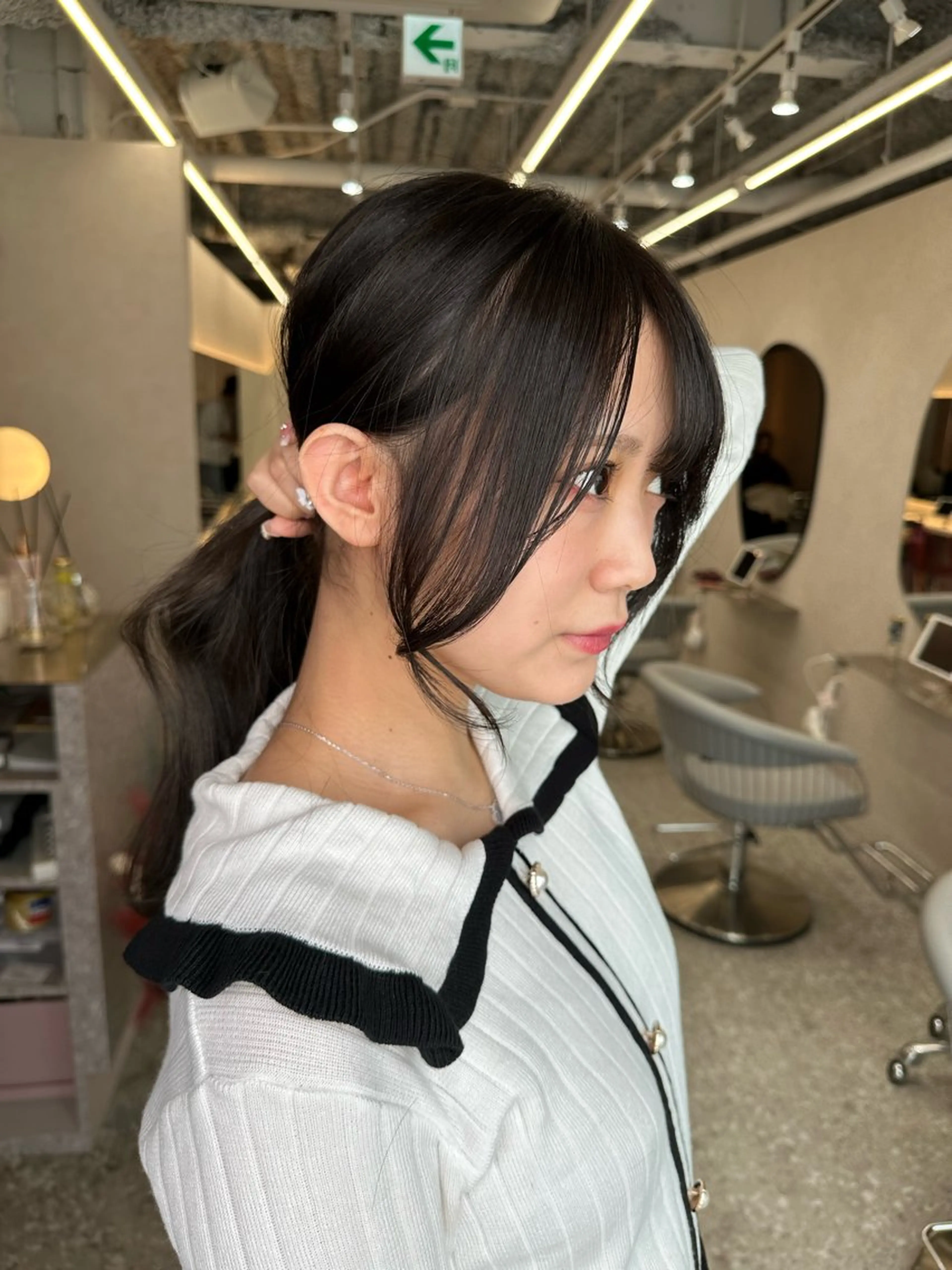 ロング シールエクステ エクステ 顔周りカット 髪質改善 韓国風ヘア 新宿/韓国レイヤー/ 髪質改善/佐藤航のヘアスタイル