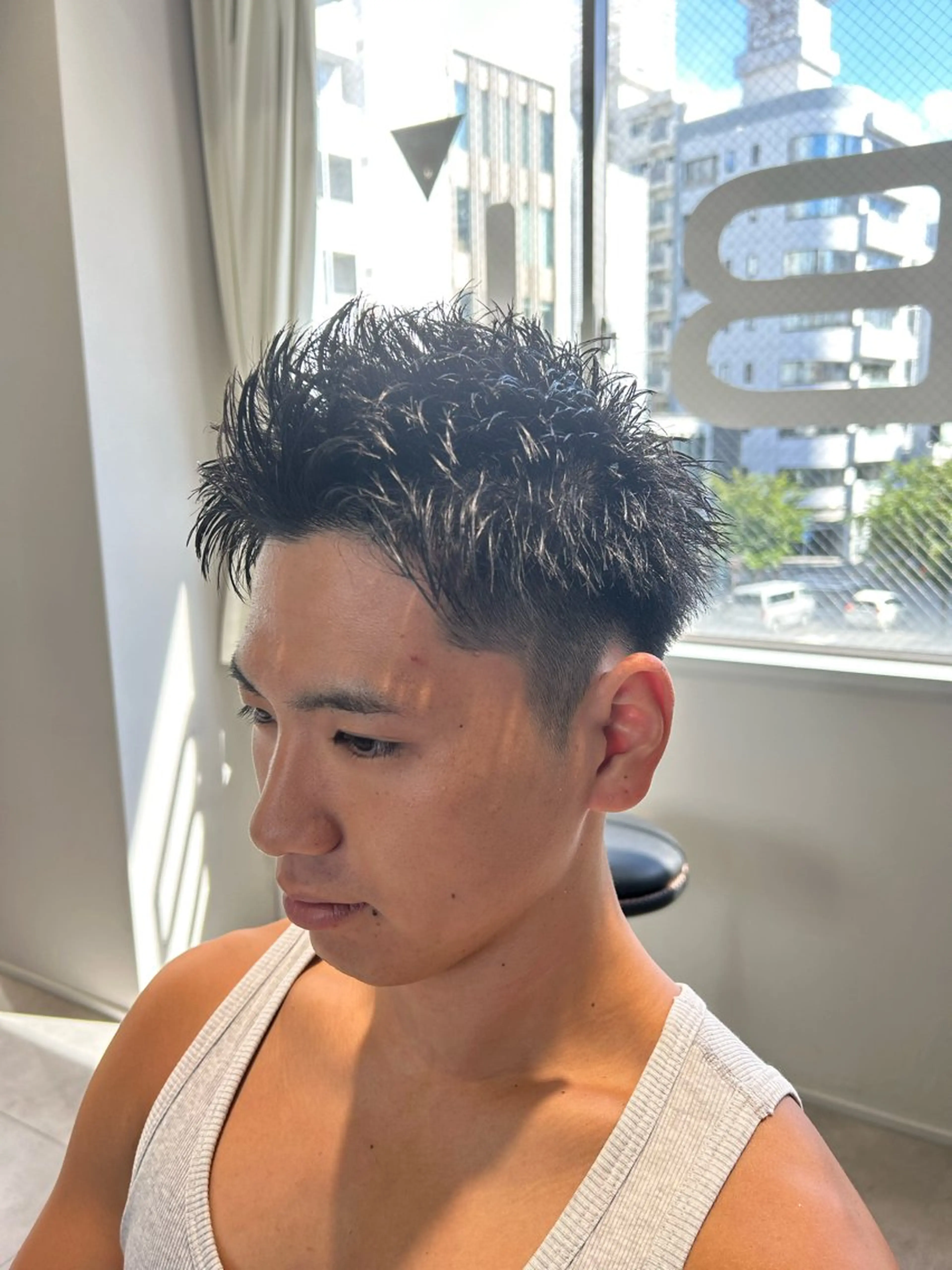 ショート ショートヘア カット トリートメント メンズパーマ/メンズ カット/伊藤　げんのヘアスタイル