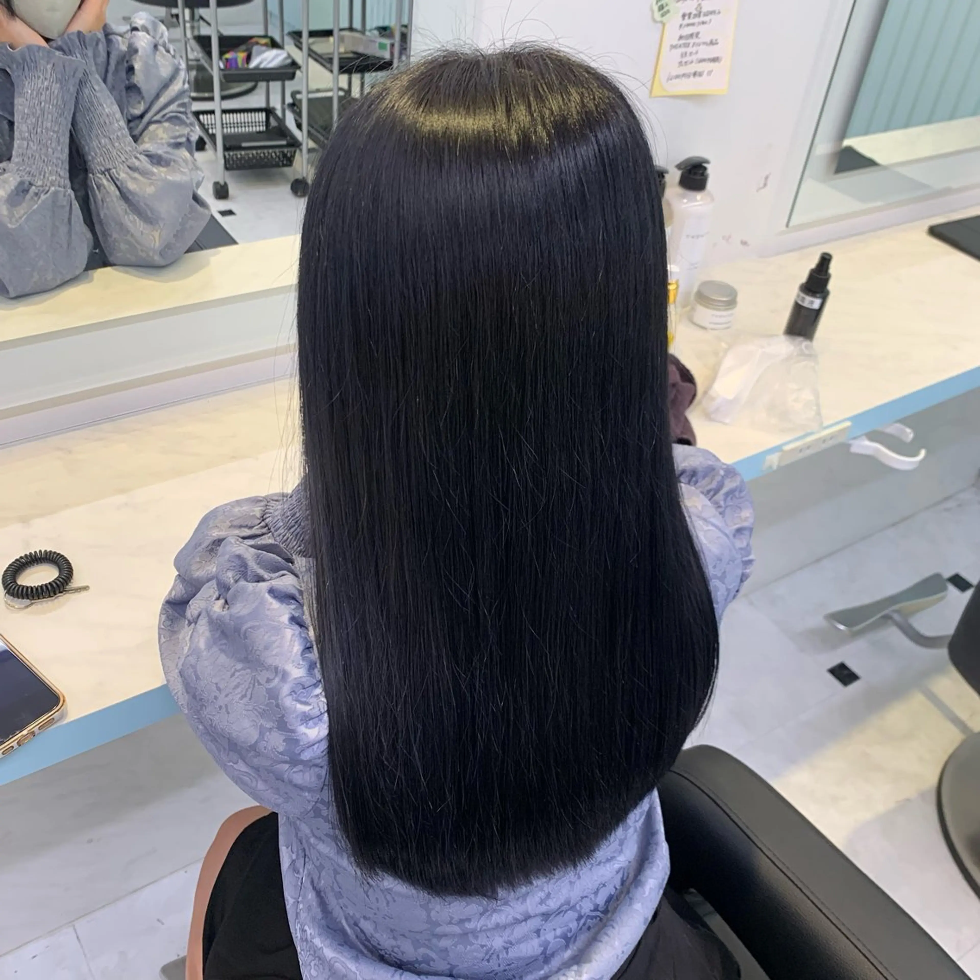 セミロング ヘアカラー トリートメント 🤍大人っぽ韓国暗髪 🤍Asuka🤍のヘアスタイル