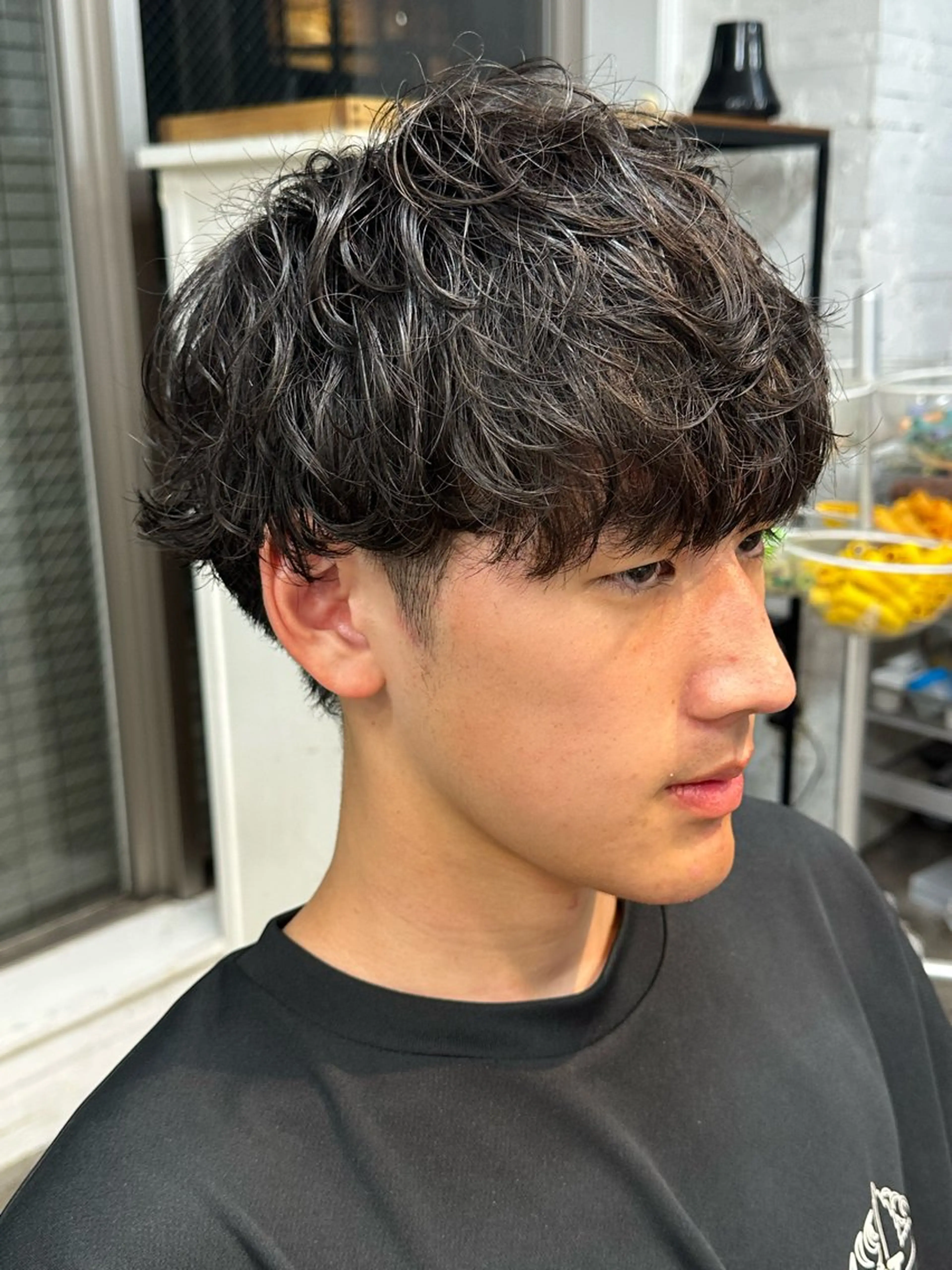 パーマ メンズ フェザーパーマ マッシュ メンズパーマ 学生（メンズ向け） メンズツイストパーマ カット パーマ fifth men's原宿所属・fifth/原宿/ シャドウパーマ/カズのヘアスタイル