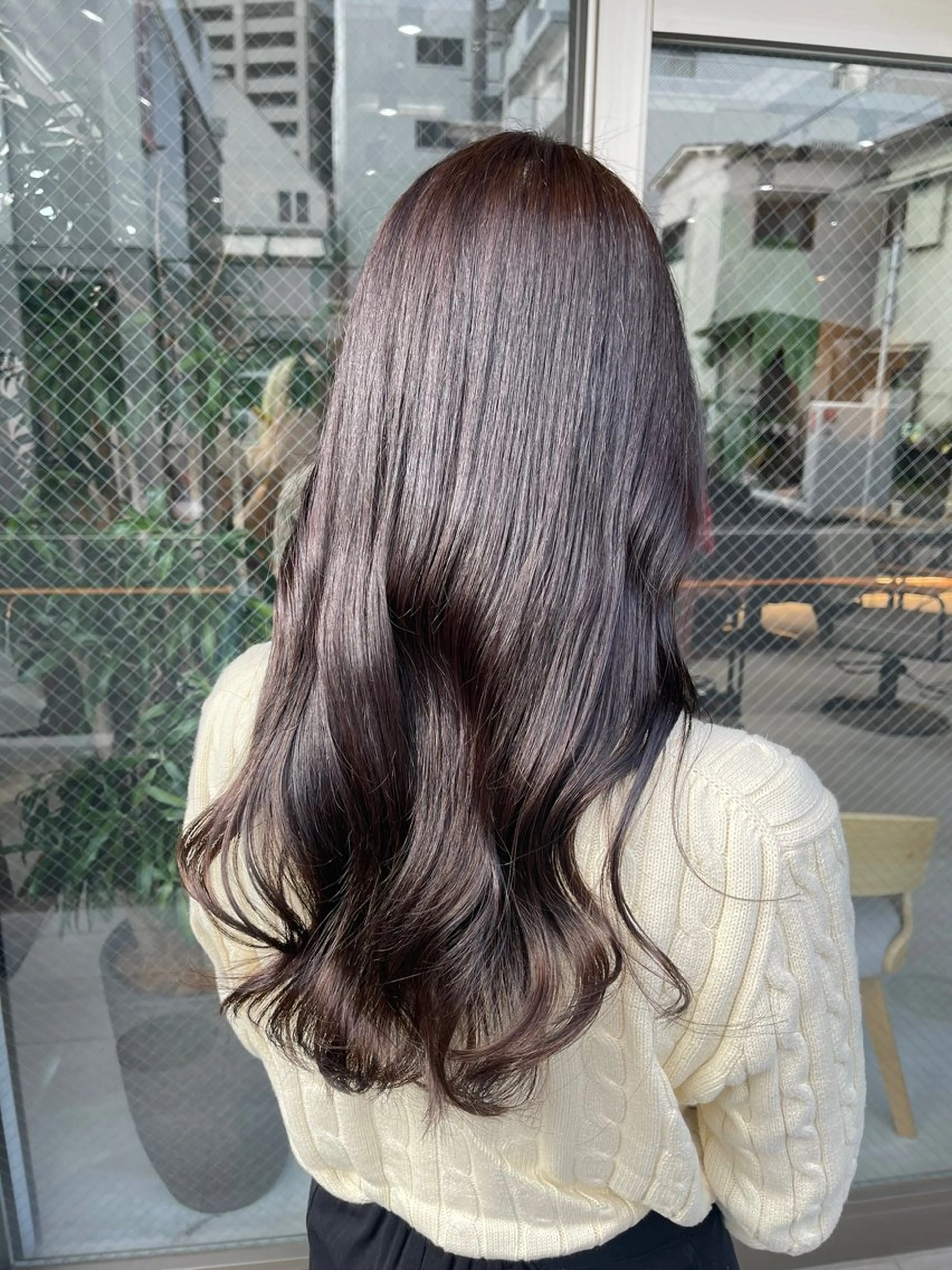 ロング カラー グレージュ ラベンダーカラー ラベンダーグレージュ ラベンダーグレー カット ヘアカラー トリートメント 🩵ボブ/レイヤー /髪質改善🩵のヘアスタイル