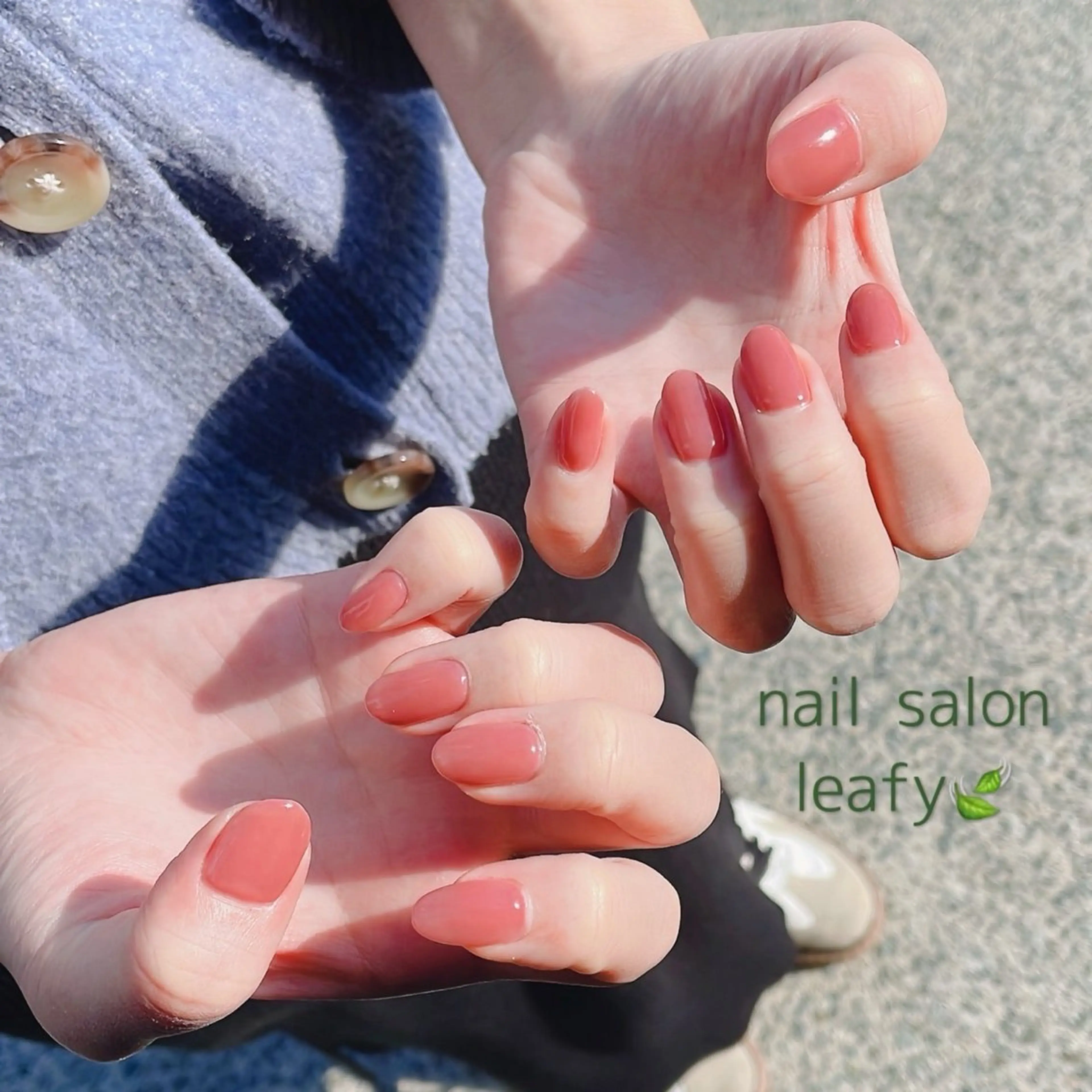 ネイル ワンカラーネイル ハンドネイル ネイルサロン leafyのネイルデザイン