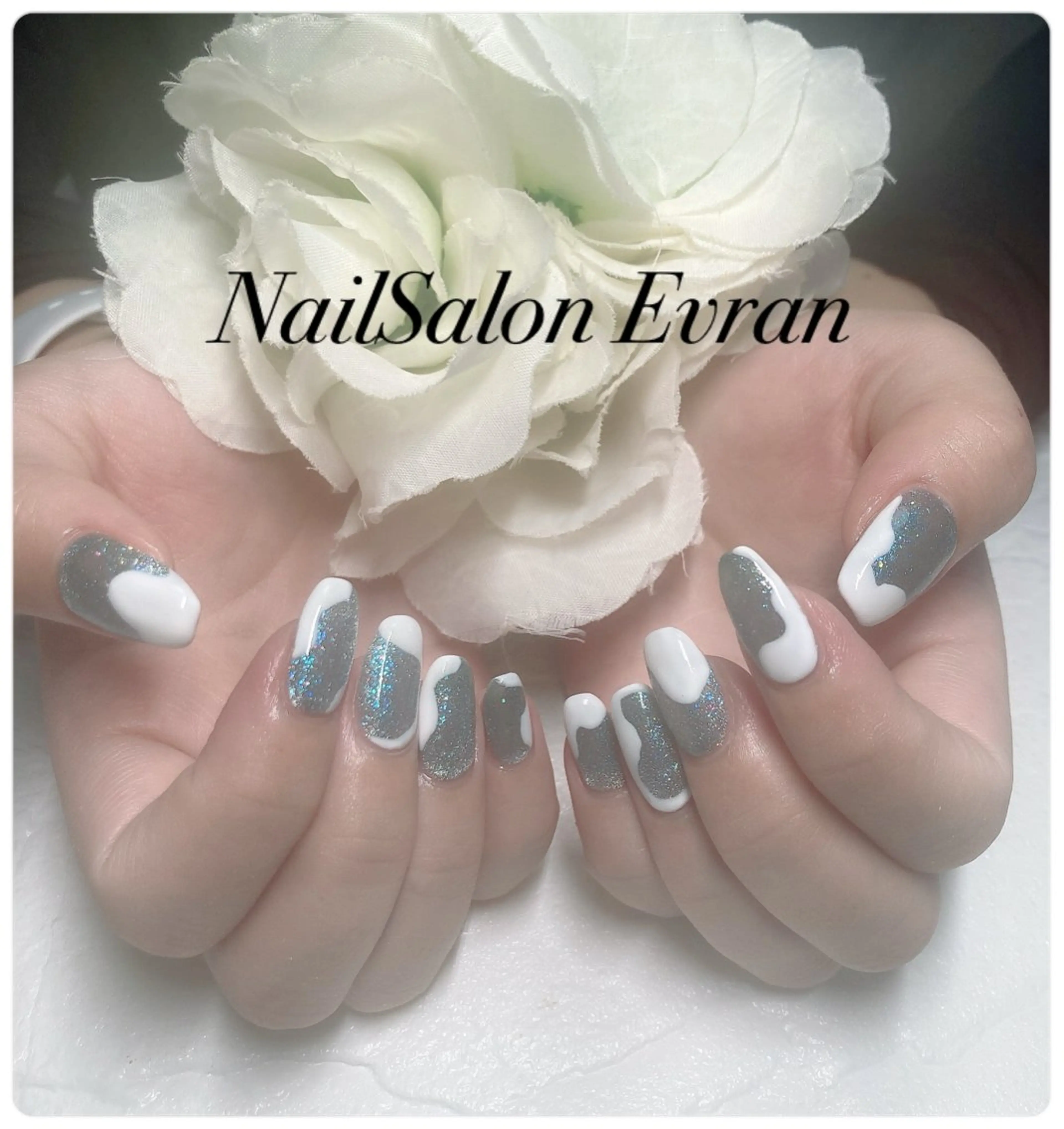 ネイル アートネイル フレンチネイル ジェルネイル マグネットネイル 持ち込み ハンドネイル Nail salon Evranのネイルデザイン