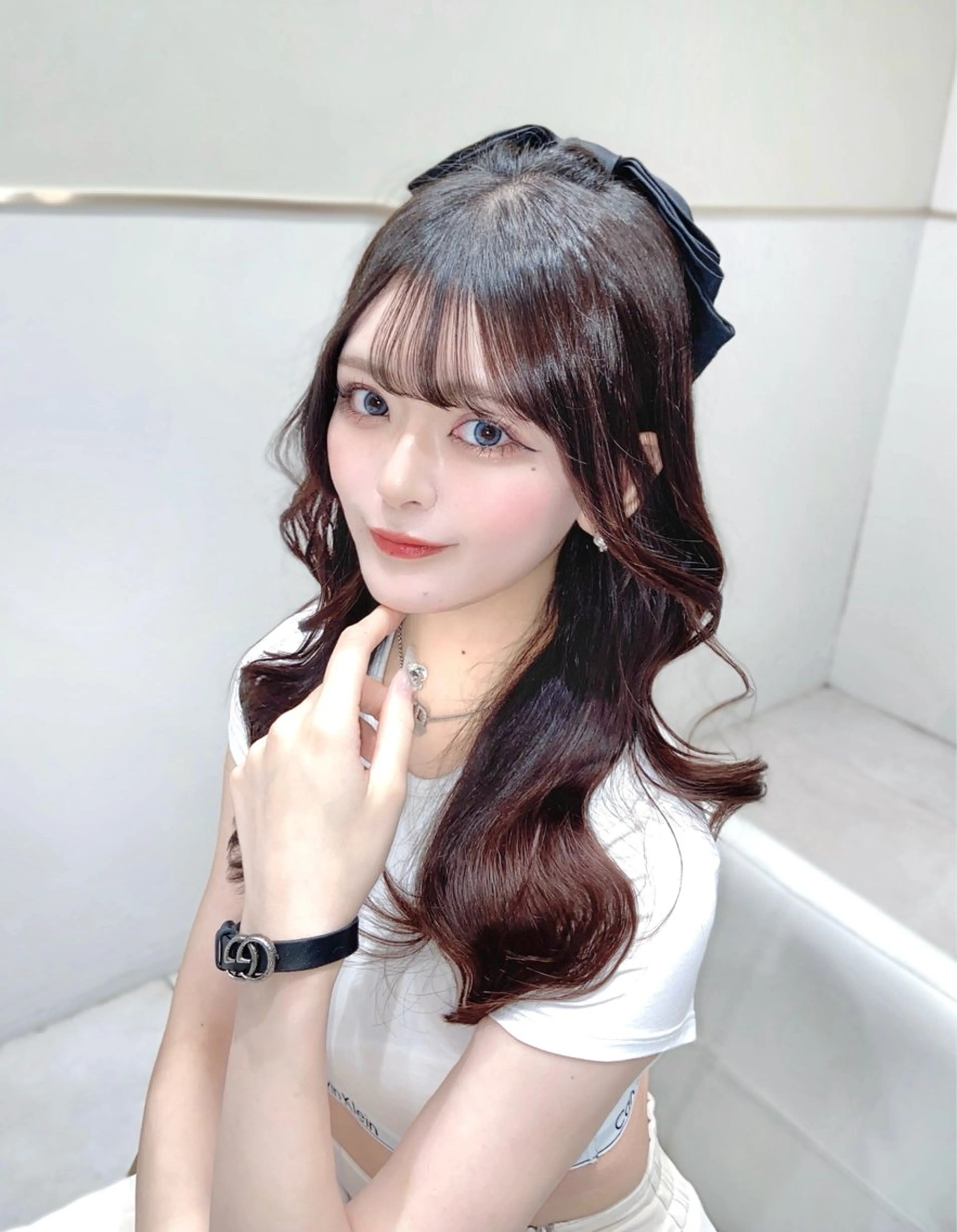 ロング カラー カット ヘアカラー トリートメント ヘッドスパ ヘアセット 韓国ヘア/レイヤー/ 顔まわり/りょーとのヘアスタイル