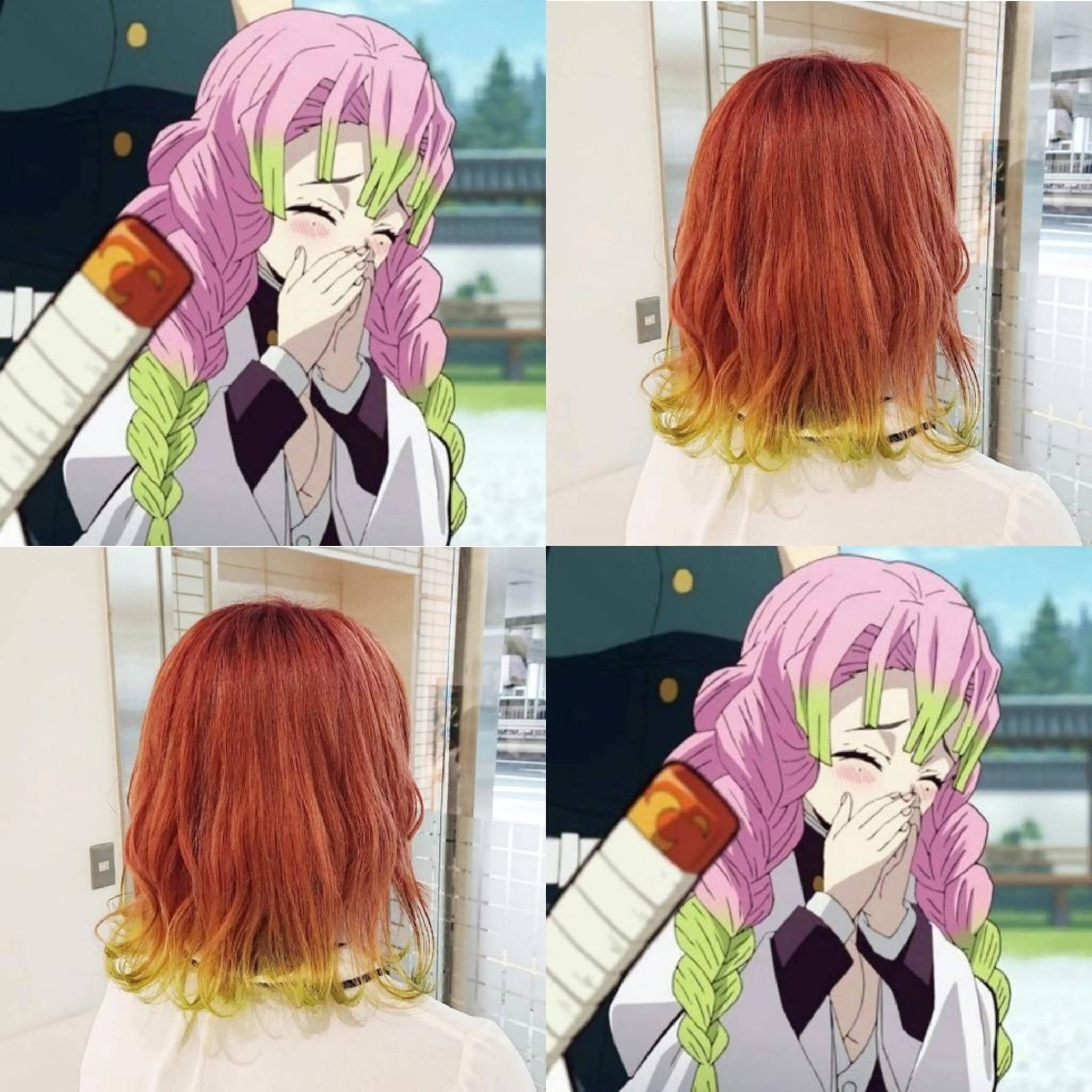 ミディアム カラー ブリーチ ケアブリーチ ピンクカラー あらげ 🌈推しカラー🌈ᵕのヘアスタイル