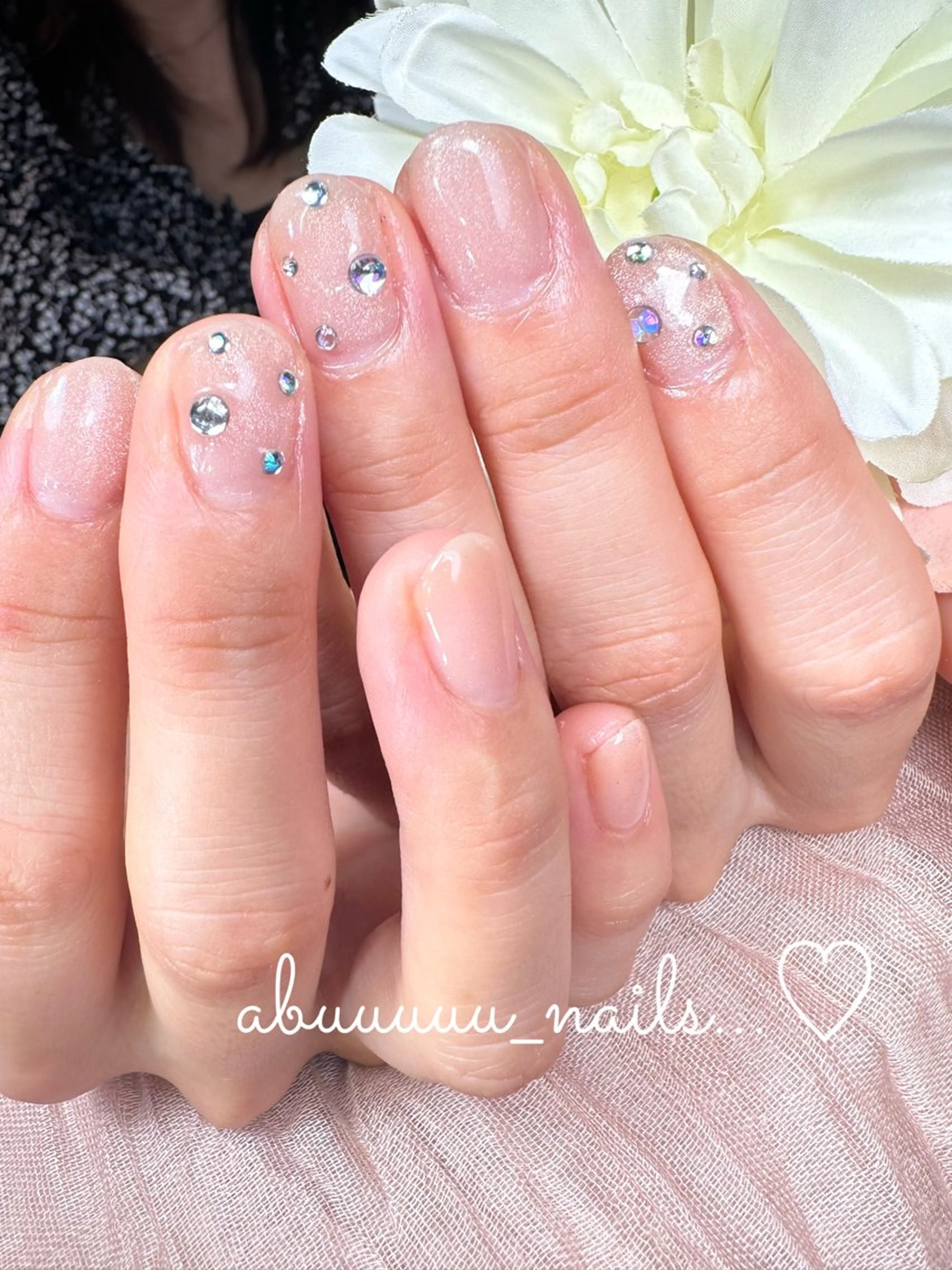 ネイル マグネットネイル シンプルネイル ストーンネイル ハンドネイル abuuuuu nailsのネイルデザイン