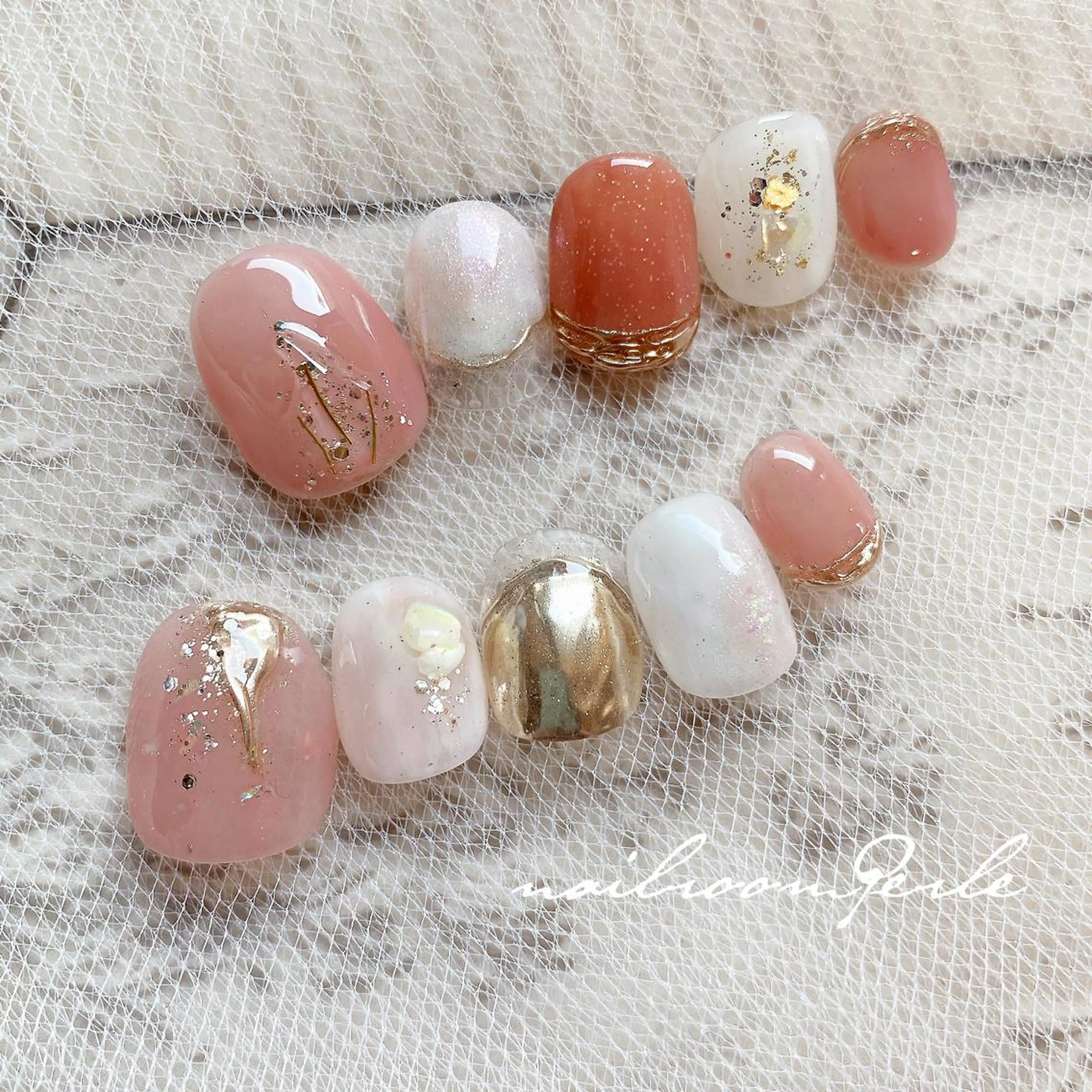 ネイル 成人式 ネイルチップ ブライダルネイル nail room Perleのネイルデザイン