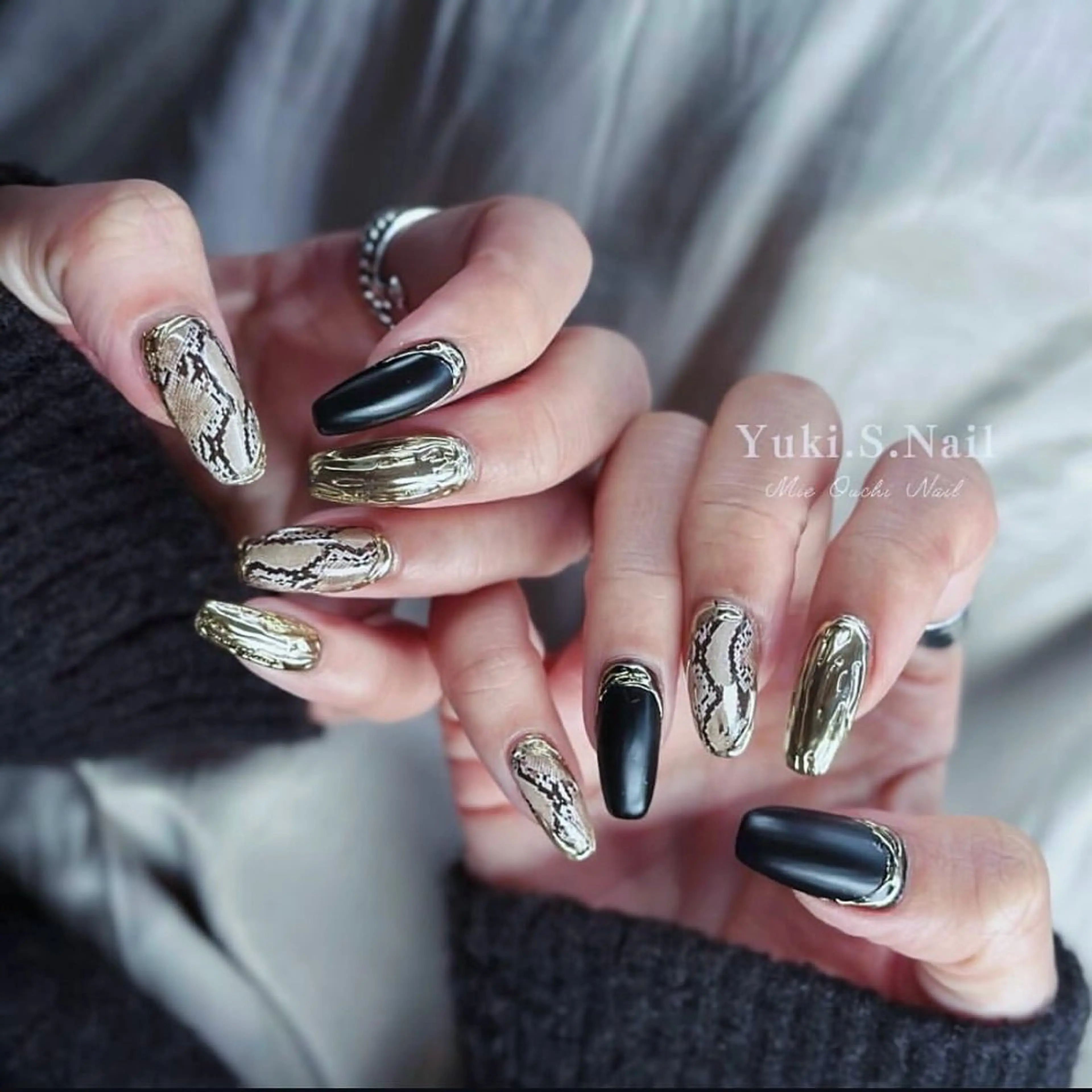 ロング ハンドネイル Yuki S.Nailのネイルデザイン