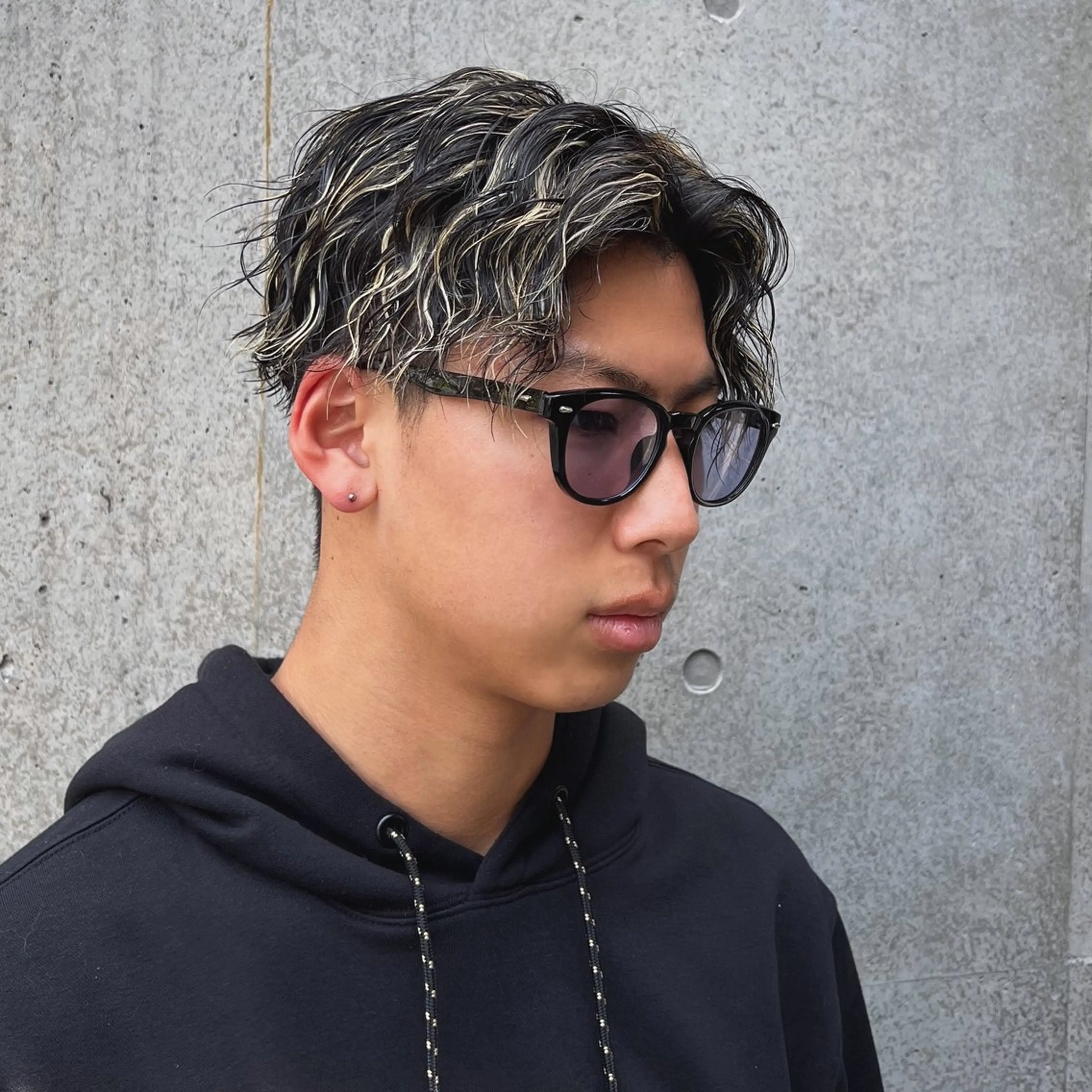 メンズ メンズメッシュ メンズパーマ カット ヘアカラー パーマ トリートメント メンズ特化/パーマ/ ハイライト/竜成のヘアスタイル