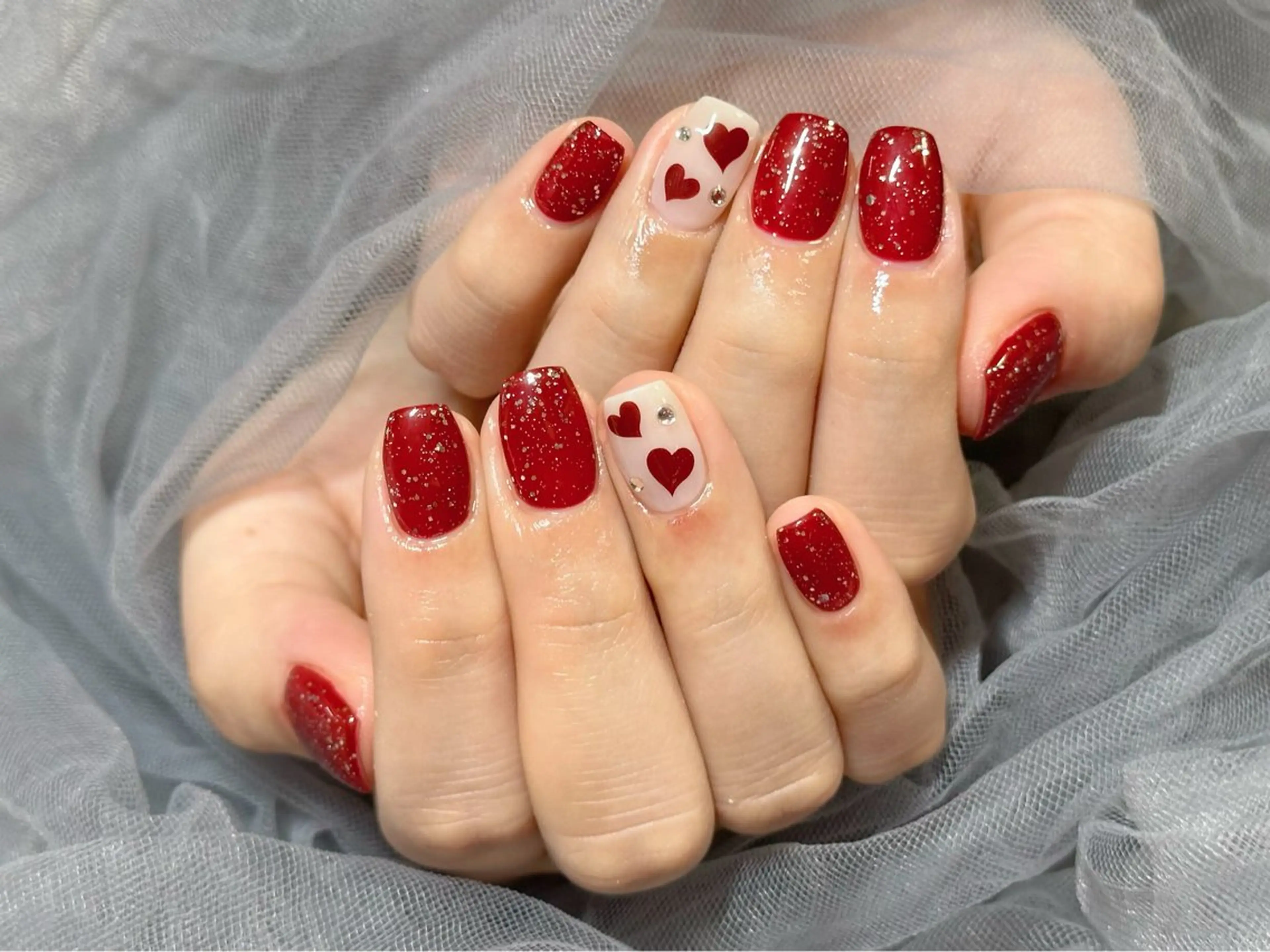 ネイル バレンタイン ハンドネイル KURELLY所属・Nail Salon KURELLYのネイルデザイン