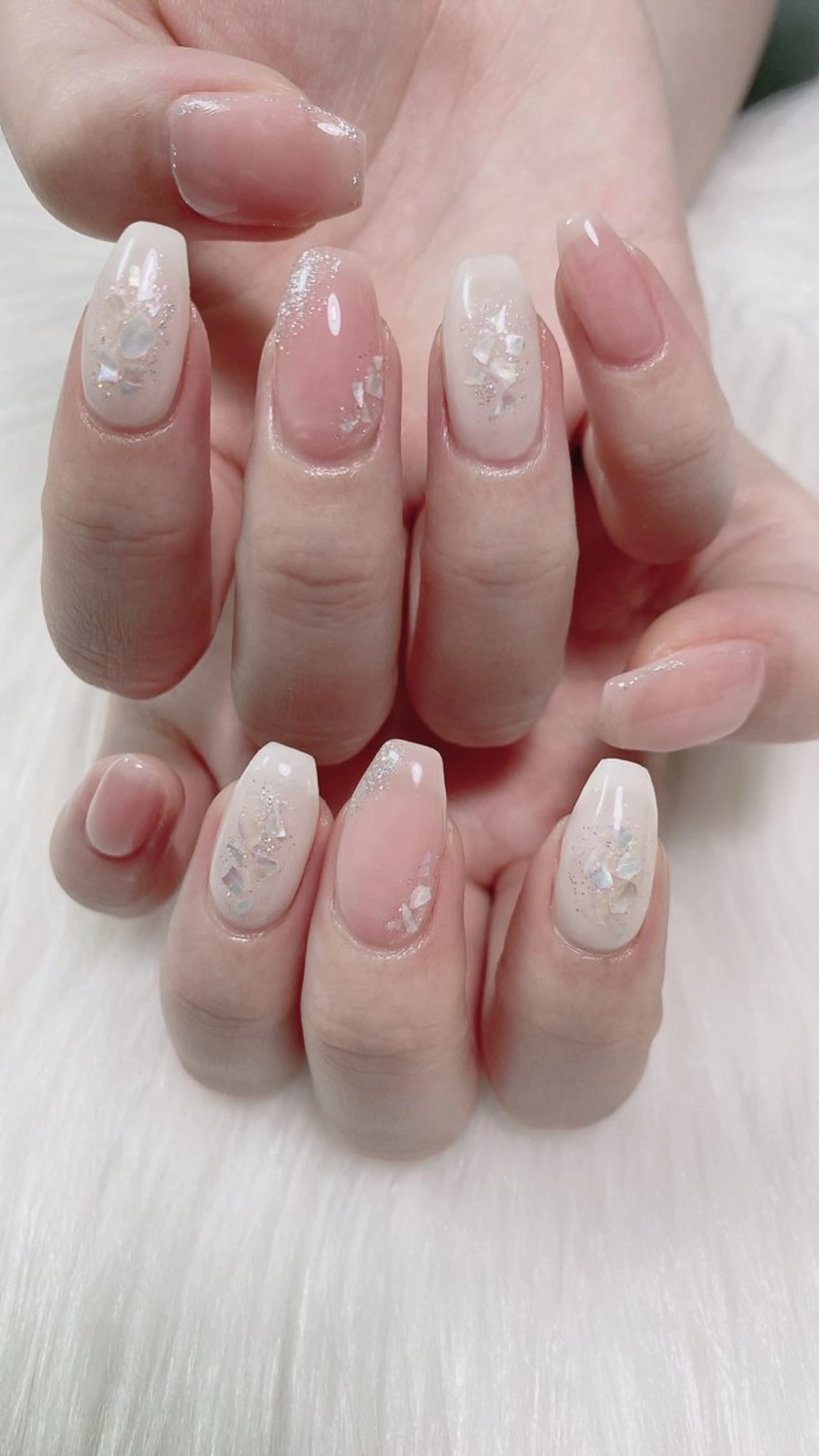 ネイル ハンドネイル オーシャン スカルプネイルサロンのネイルデザイン