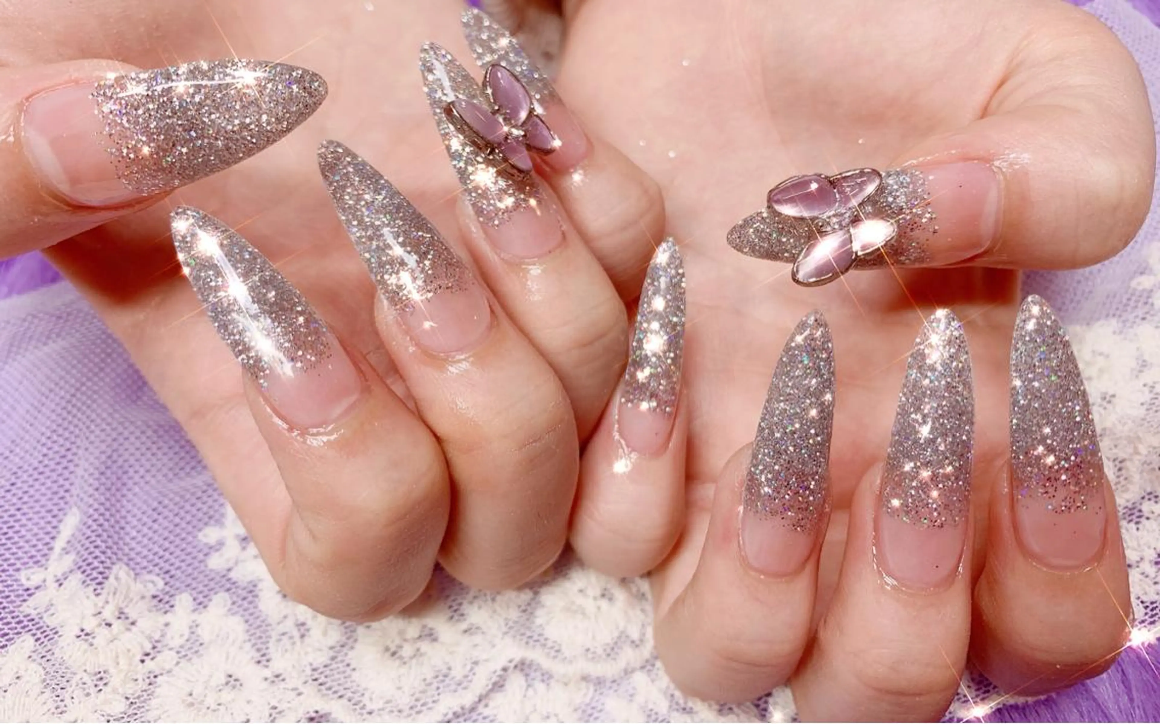 ネイル ロングネイル ハンドネイル twincle nailのネイルデザイン