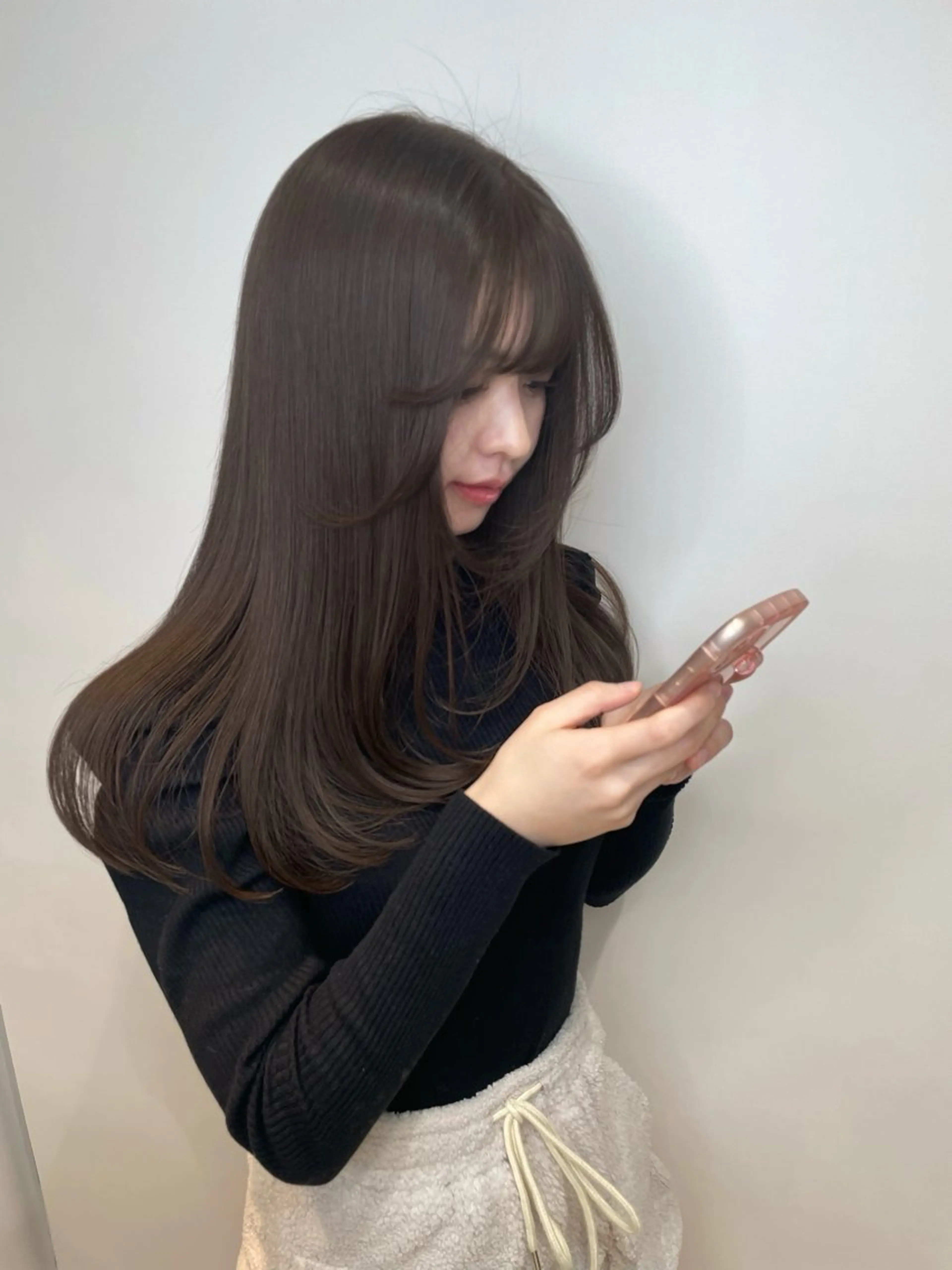 ロング 💗ブリーチなし 透け感💗徳井はやとのヘアスタイル