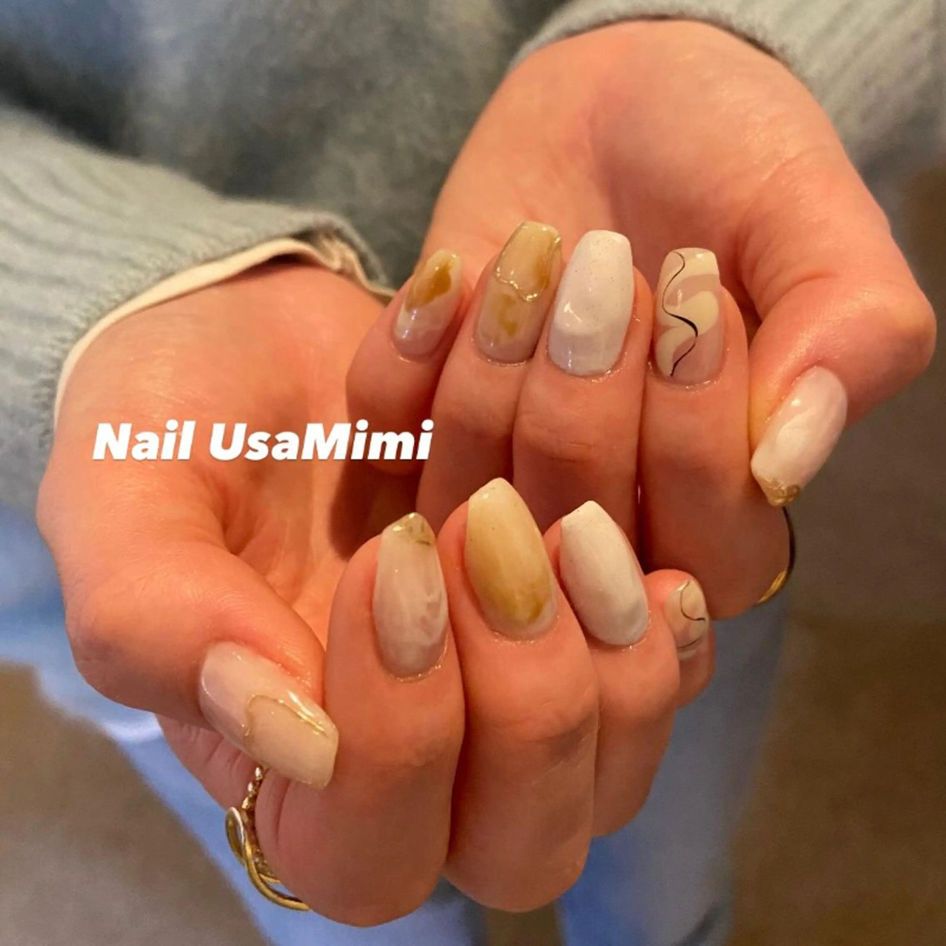 ネイル フットネイル ジェルネイル マグネットネイル 持ち込み ニュアンスネイル 本町ネイルNail UsaMimiのネイルデザイン