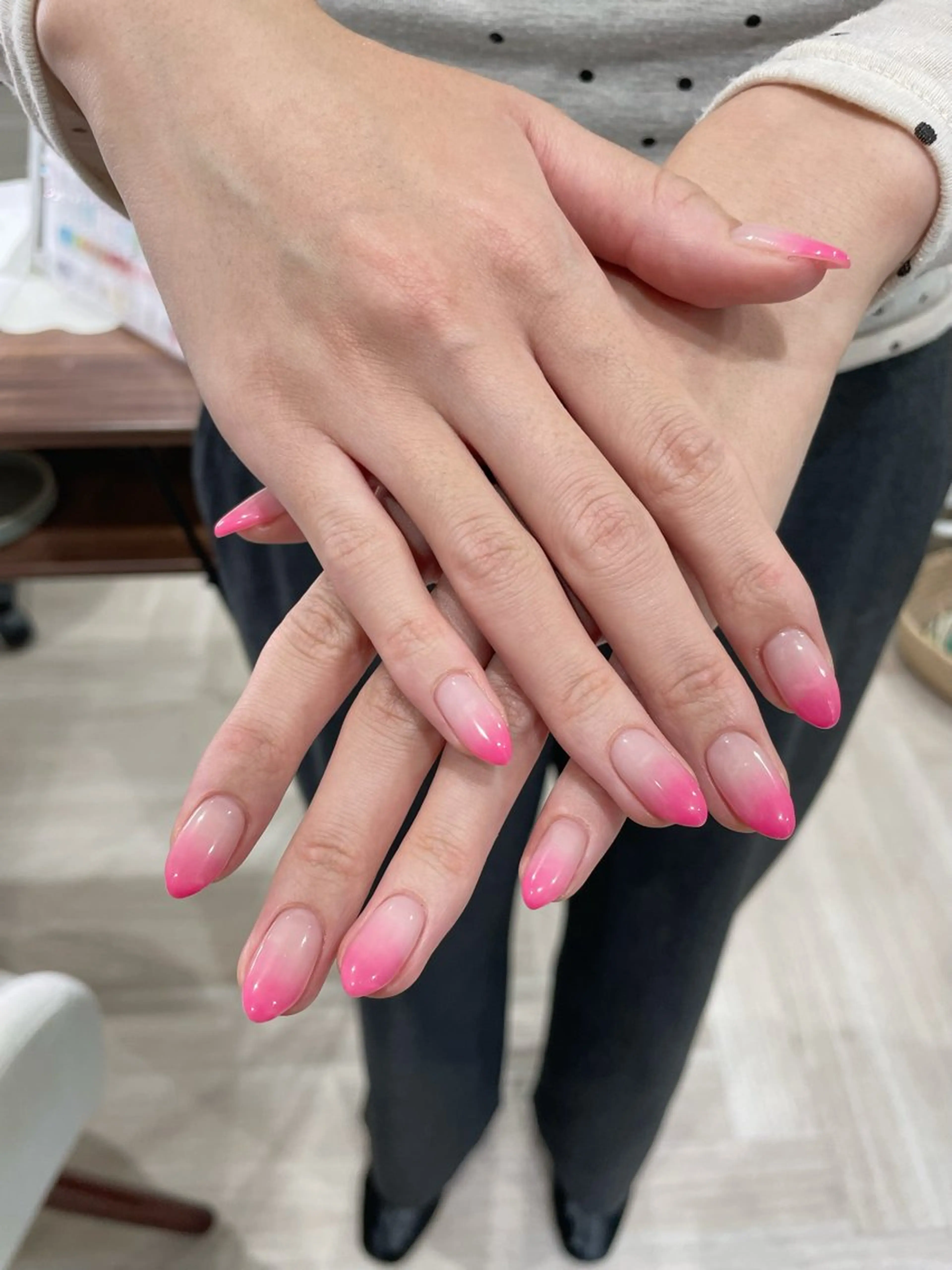 ネイル グラデーション ピンク ハンドネイル Ricnail☾ ayanoのネイルデザイン