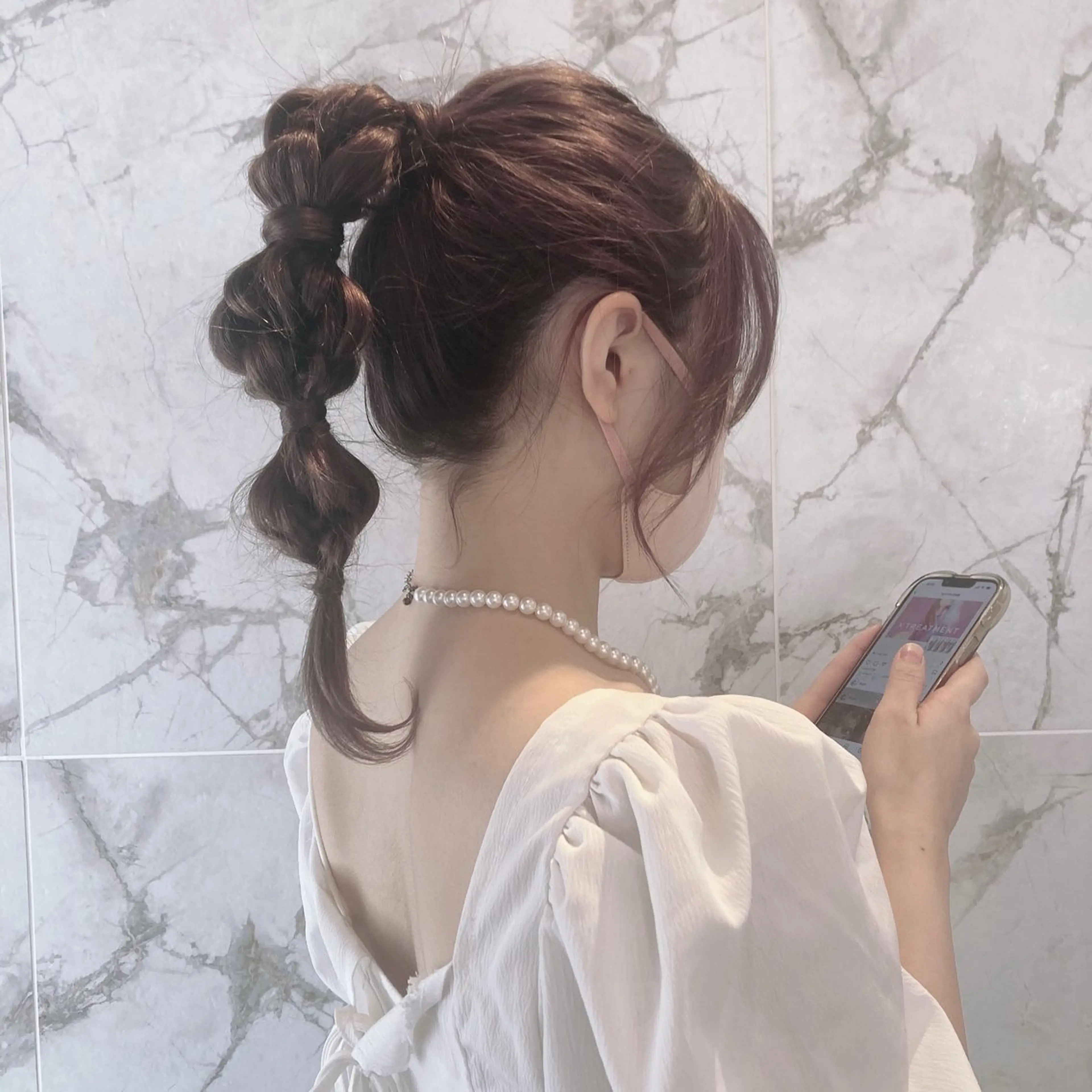 ヘアアレンジ Press.salon所属・momochan🍑 透明感白玉カラー♡のヘアスタイル