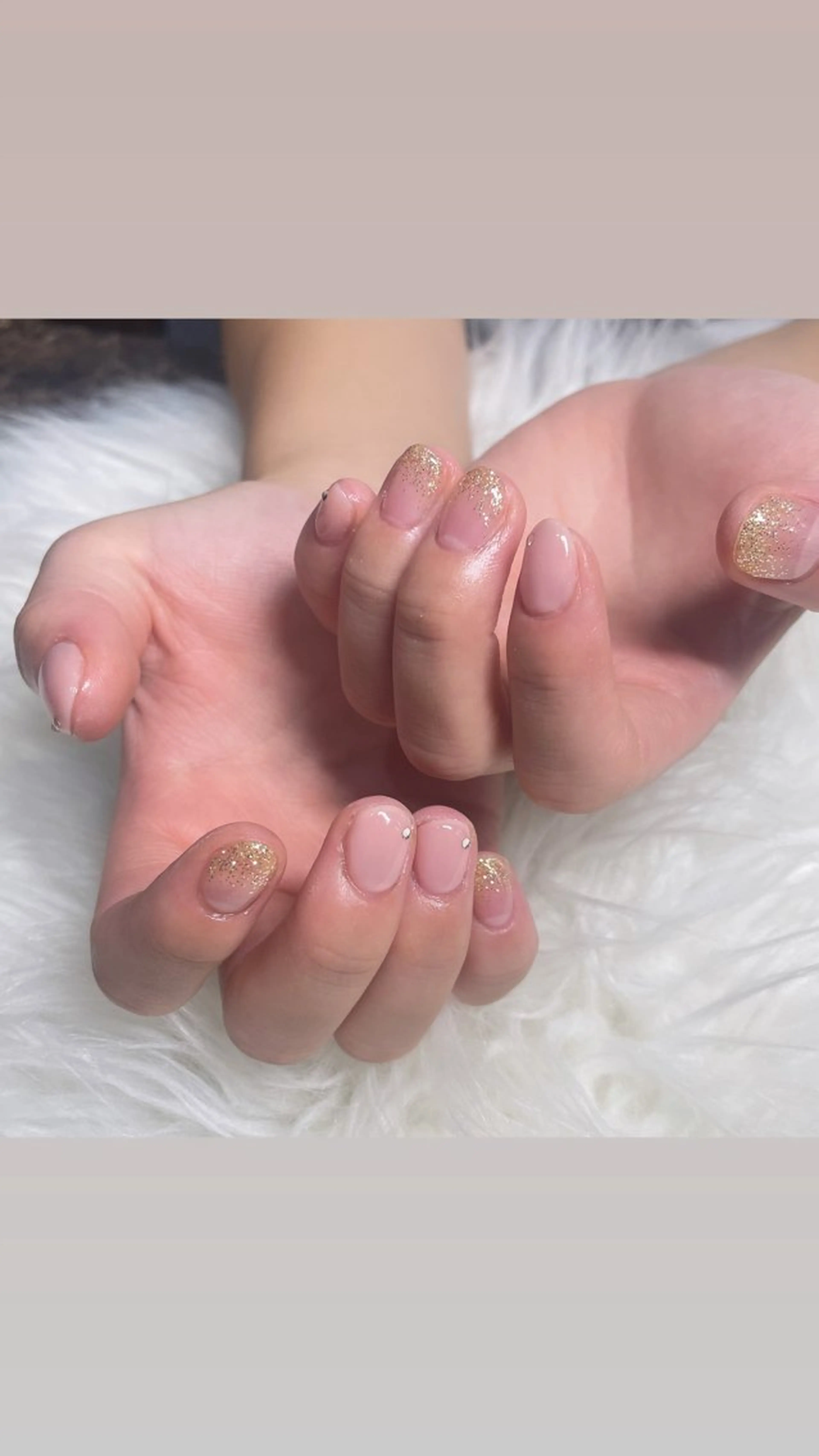 ネイル ラメ(グリッター) ラメグラデーション ピンク ハンドネイル IROHA NAIL nanaのネイルデザイン