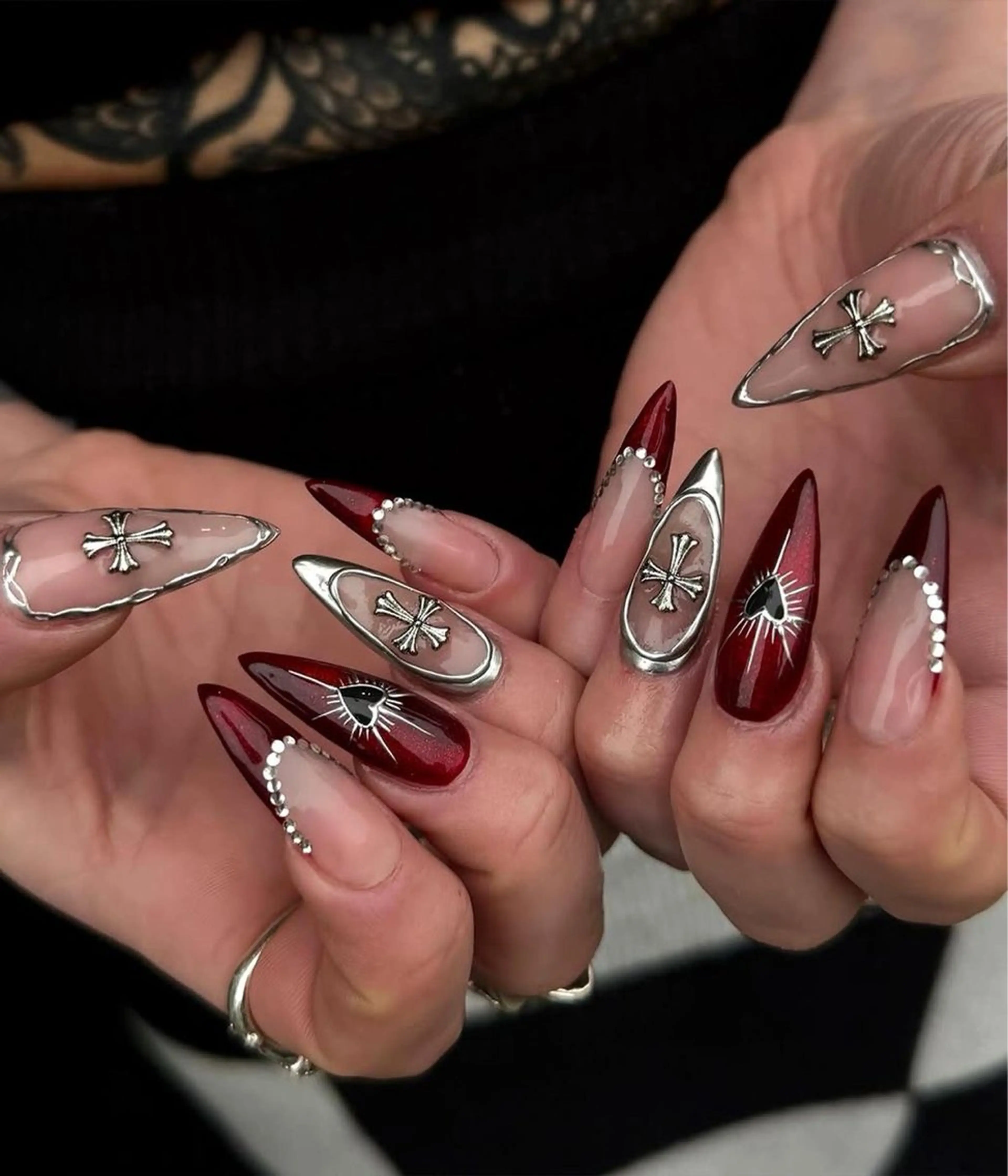 ネイル アートネイル 長さ出し ジェルネイル マグネットネイル ニュアンスネイル ハンドネイル Cloudy Chan Nailのネイルデザイン