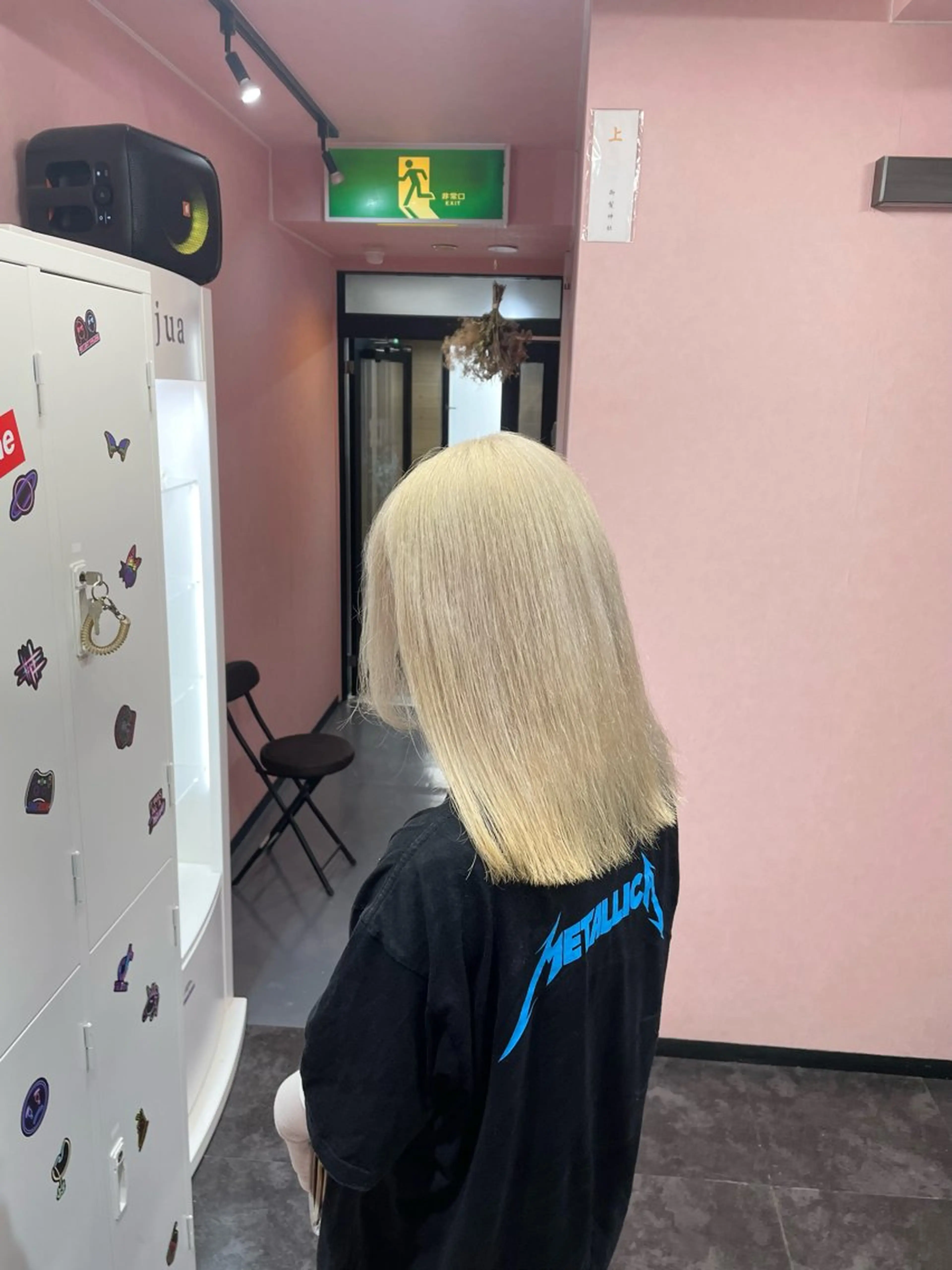 ミディアム カラー ベージュカラー ホワイトベージュ ヘアカラー ハイトーン/ブリーチ /hikaruのヘアスタイル