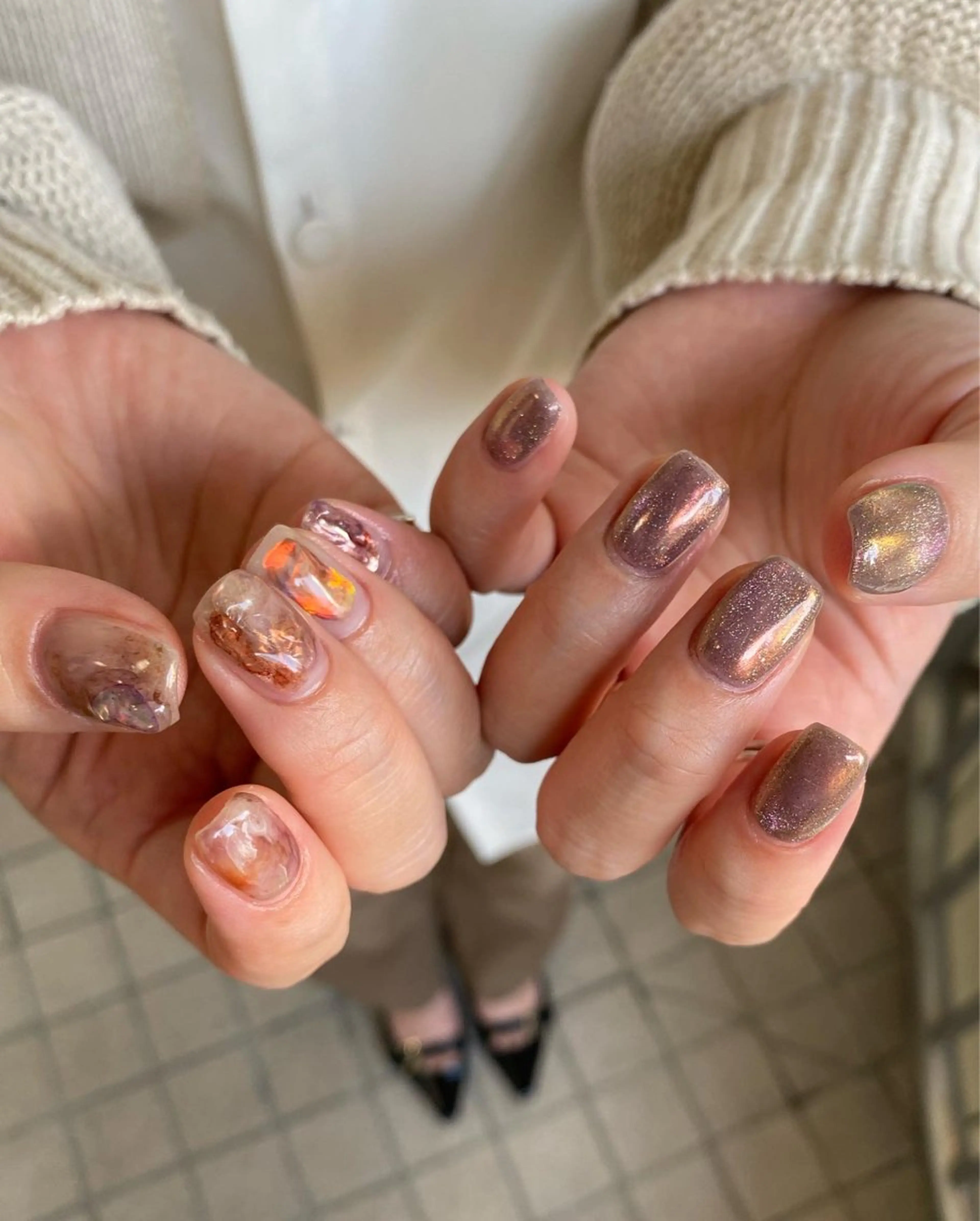 ネイル ピンク nable.所属・望月 実莉のネイルデザイン