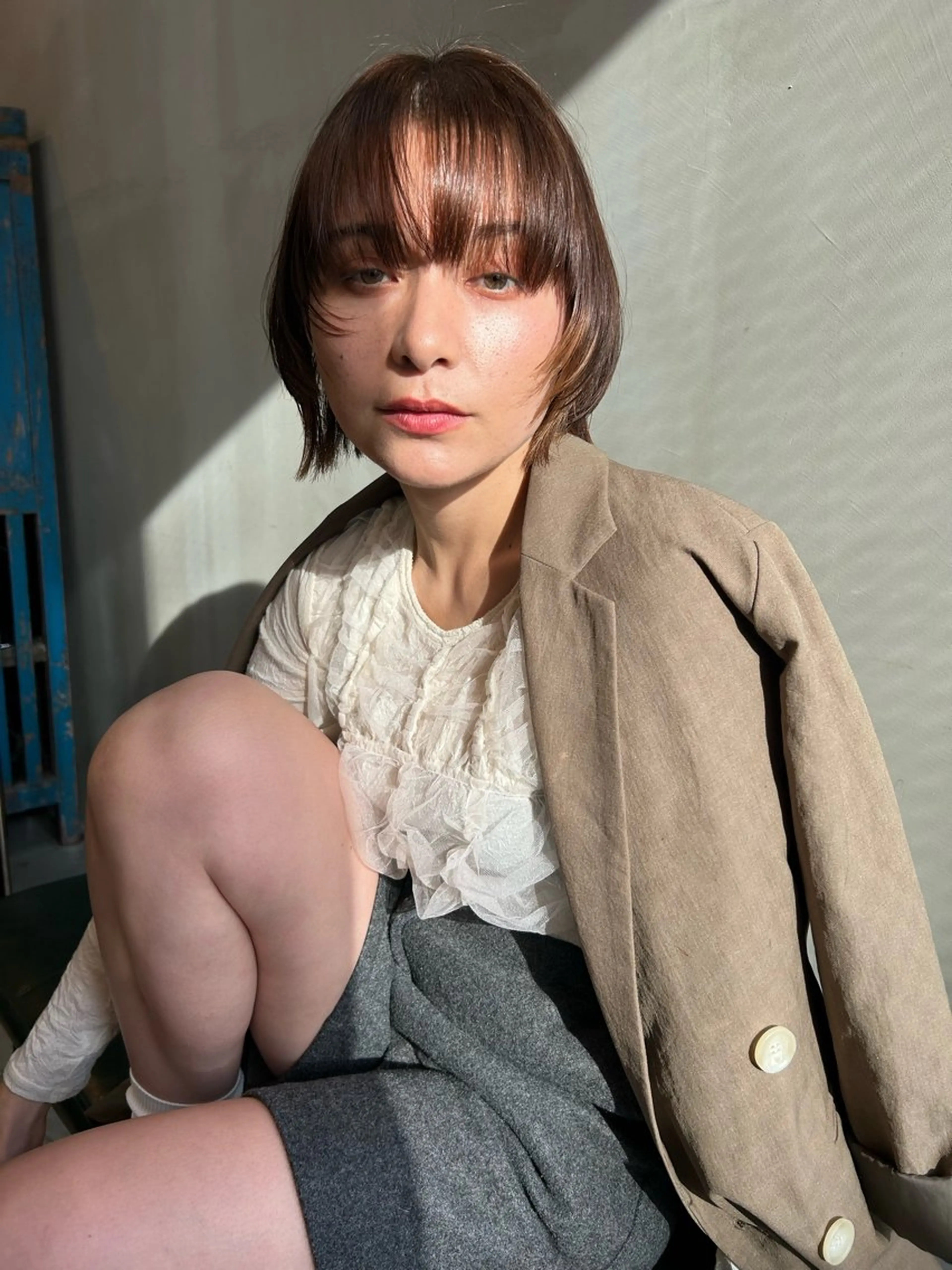 ショート カラー カット ヘアカラー トリートメント ショート/ボブ専門 宮脇美奈/南船場のヘアスタイル
